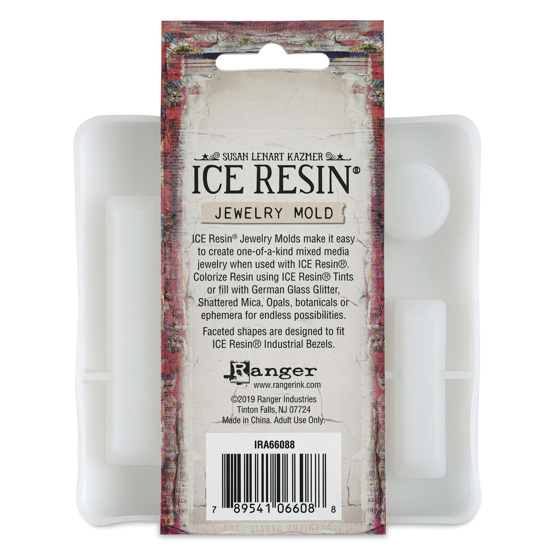 Ranger Ice Resin Jewelry Mold - back of packaging