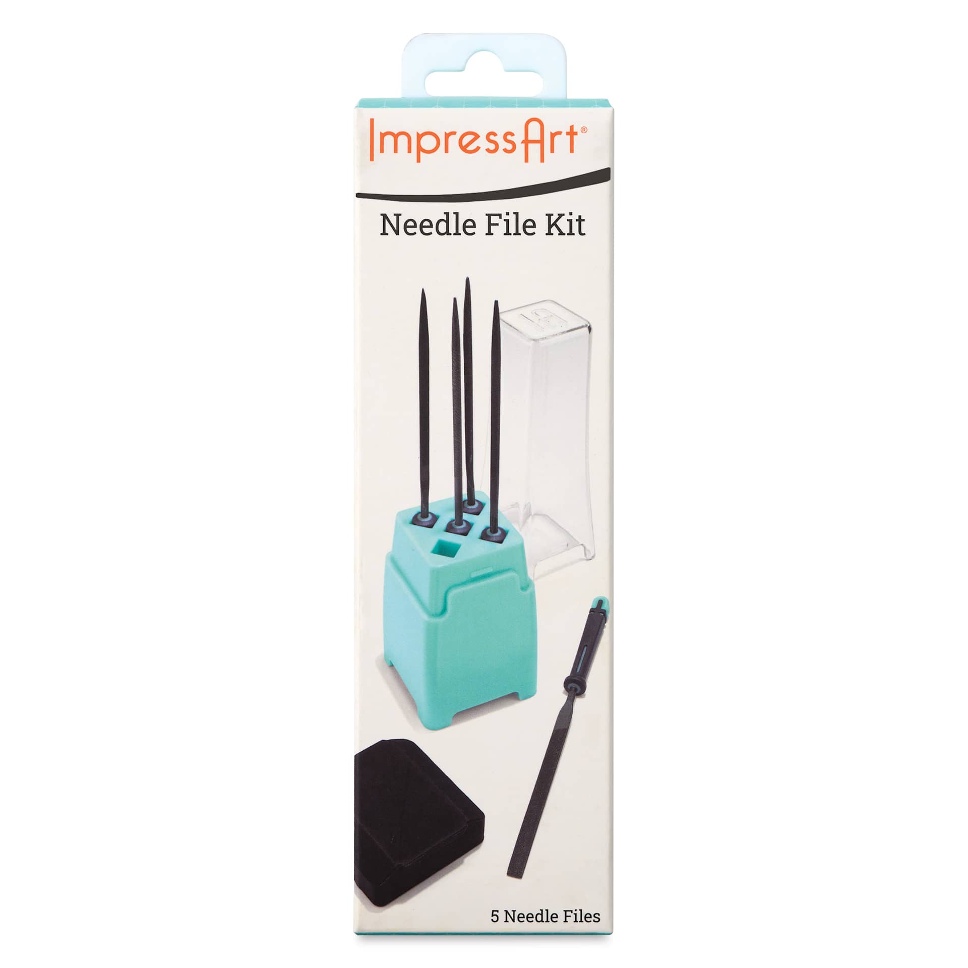 ImpressArt Needle File Set with File Block - Set of 5