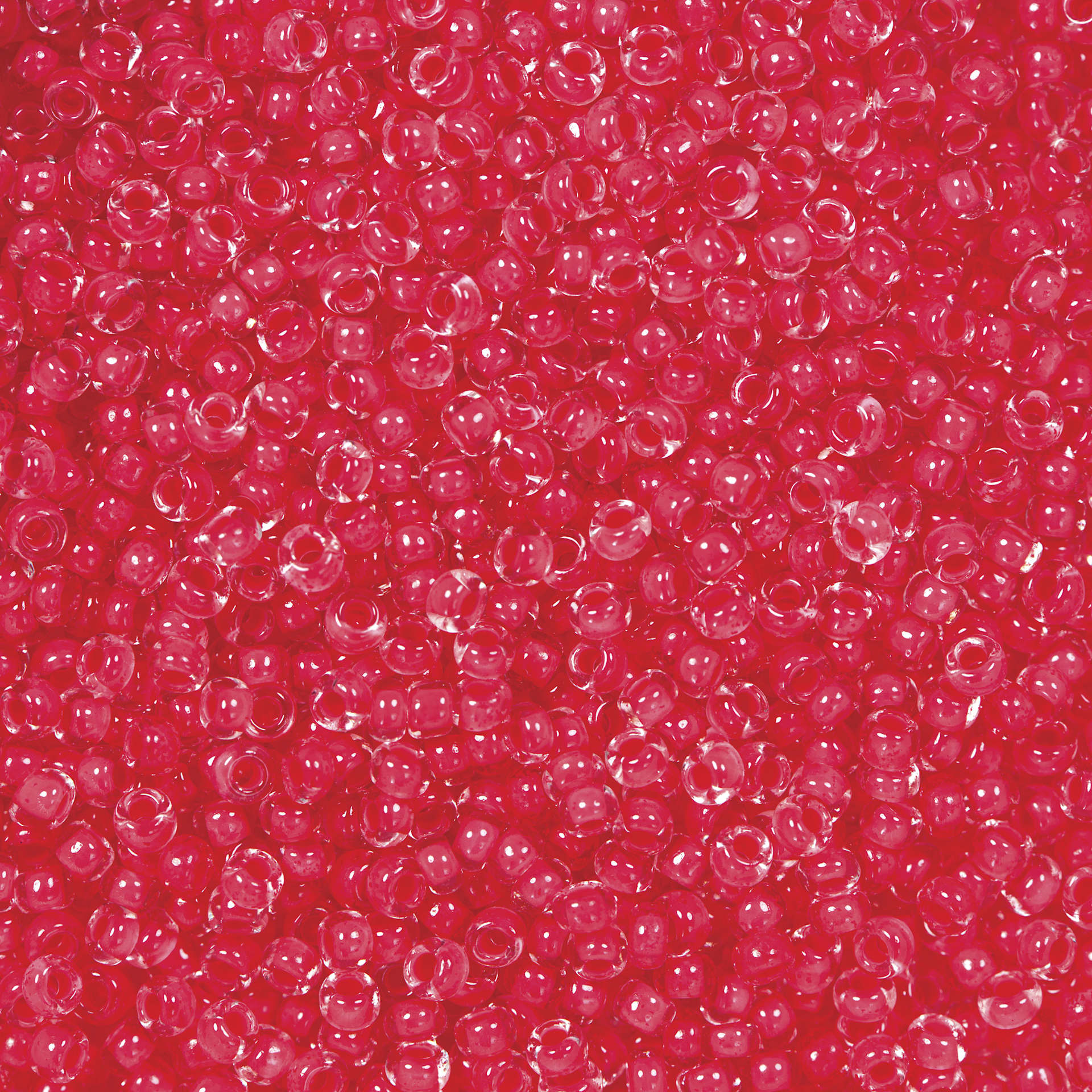 John Bead Terra Intensive Lining Czech Glass Seed Beads - 11/0, Red