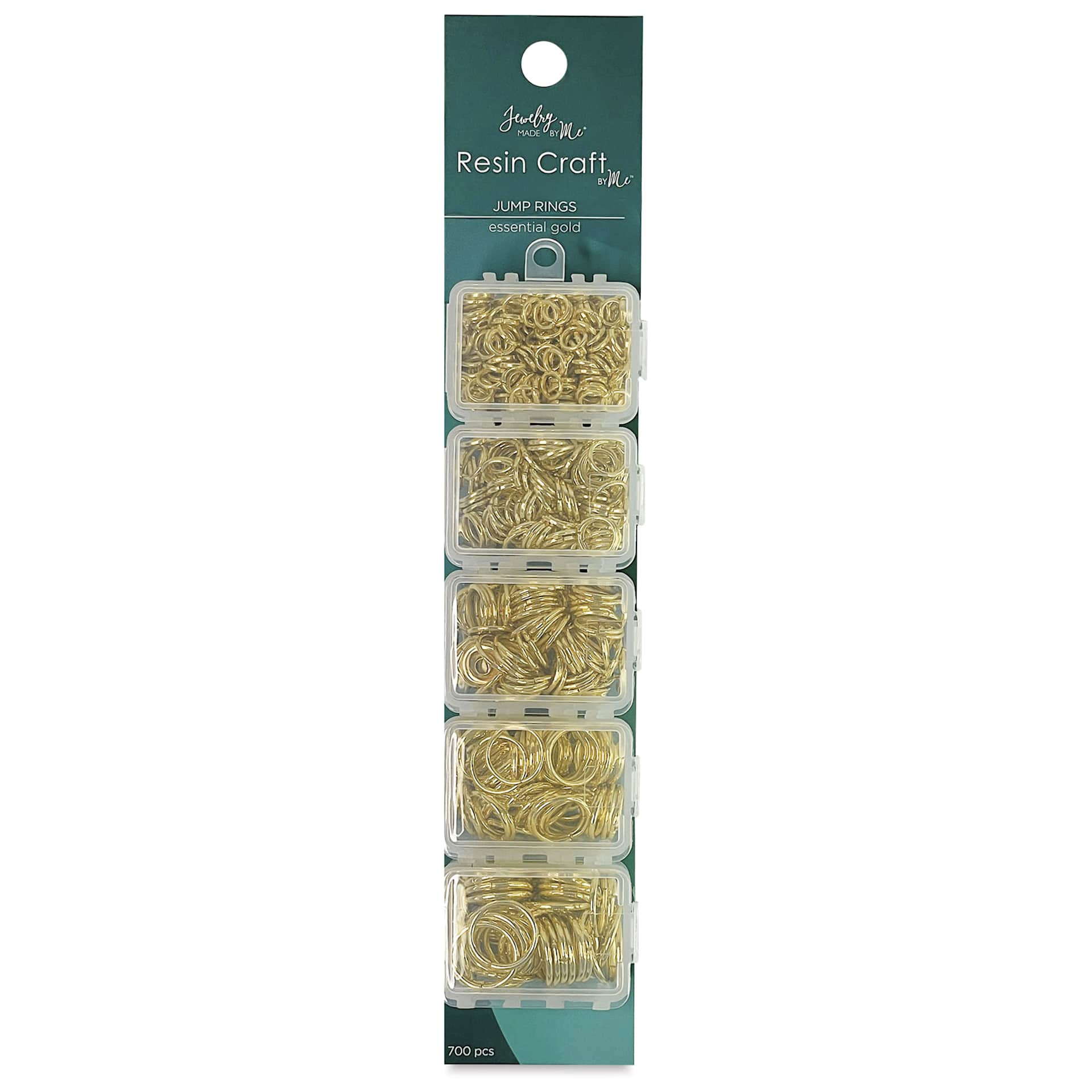 Jewelry Made By Me Essential Jump Rings Set - Pkg of 700, Gold front of packaging
