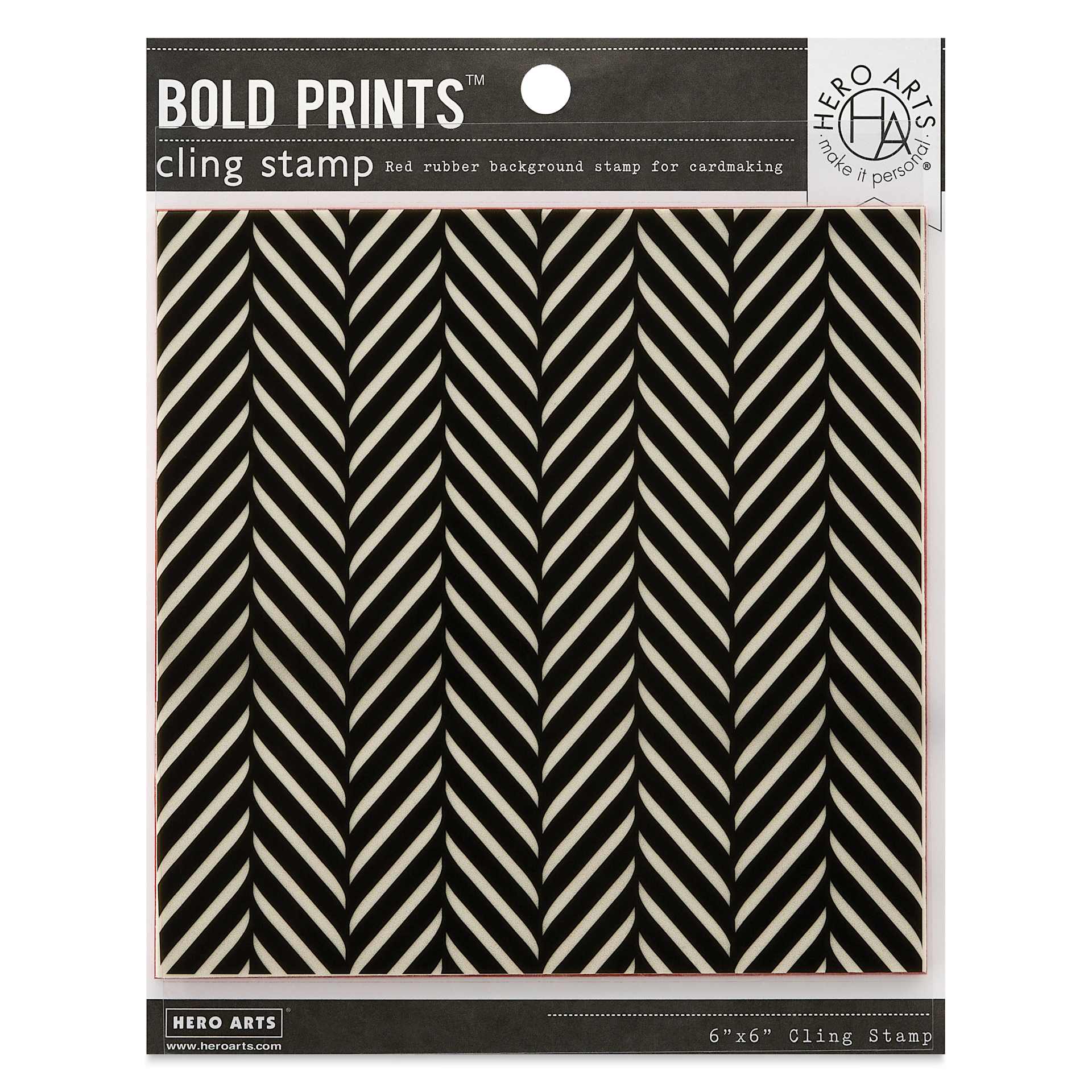 Hero Arts Rubber Cling Stamps - Abstract Feather, 6" x 6" front of packaging
