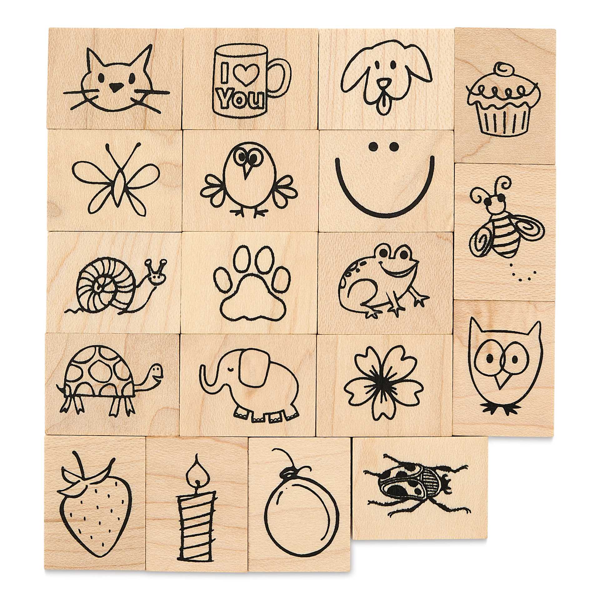 Hero Arts Fun Stuff Woodblock Ink 'n' Stamps - Set of 19
