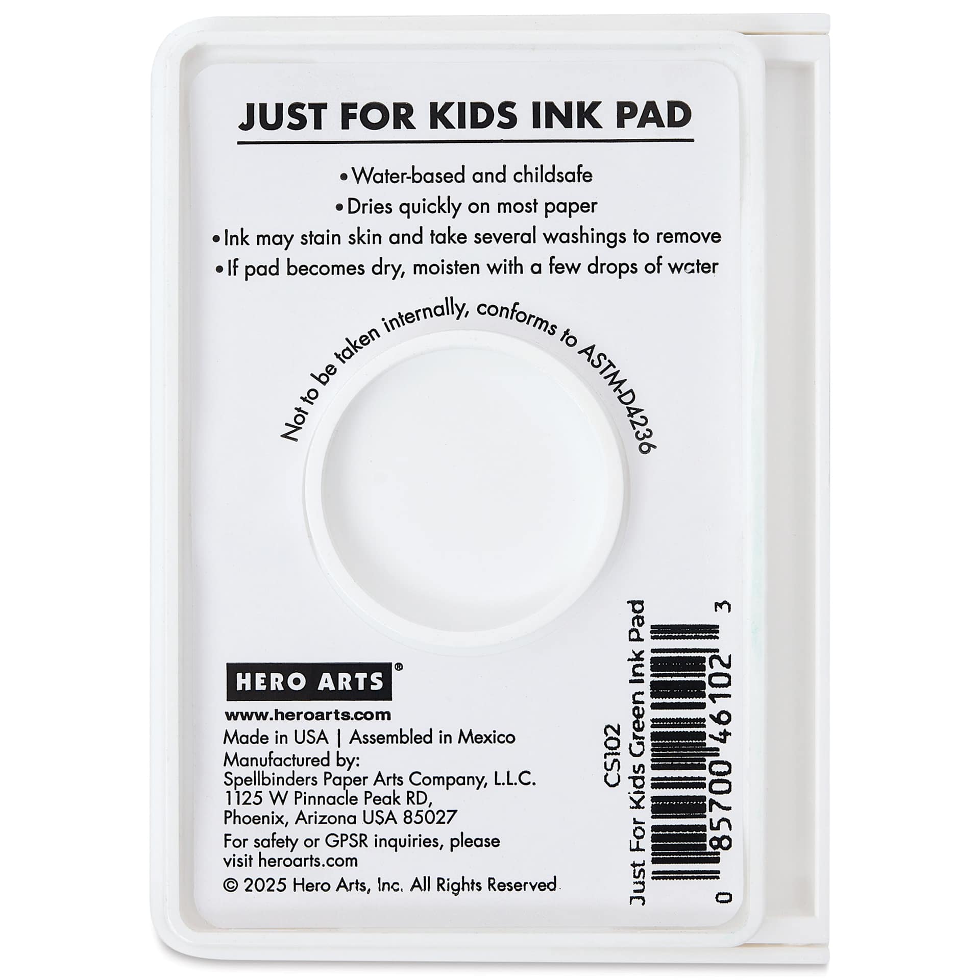 Hero Arts Just For Kids Ink Pad - Green back