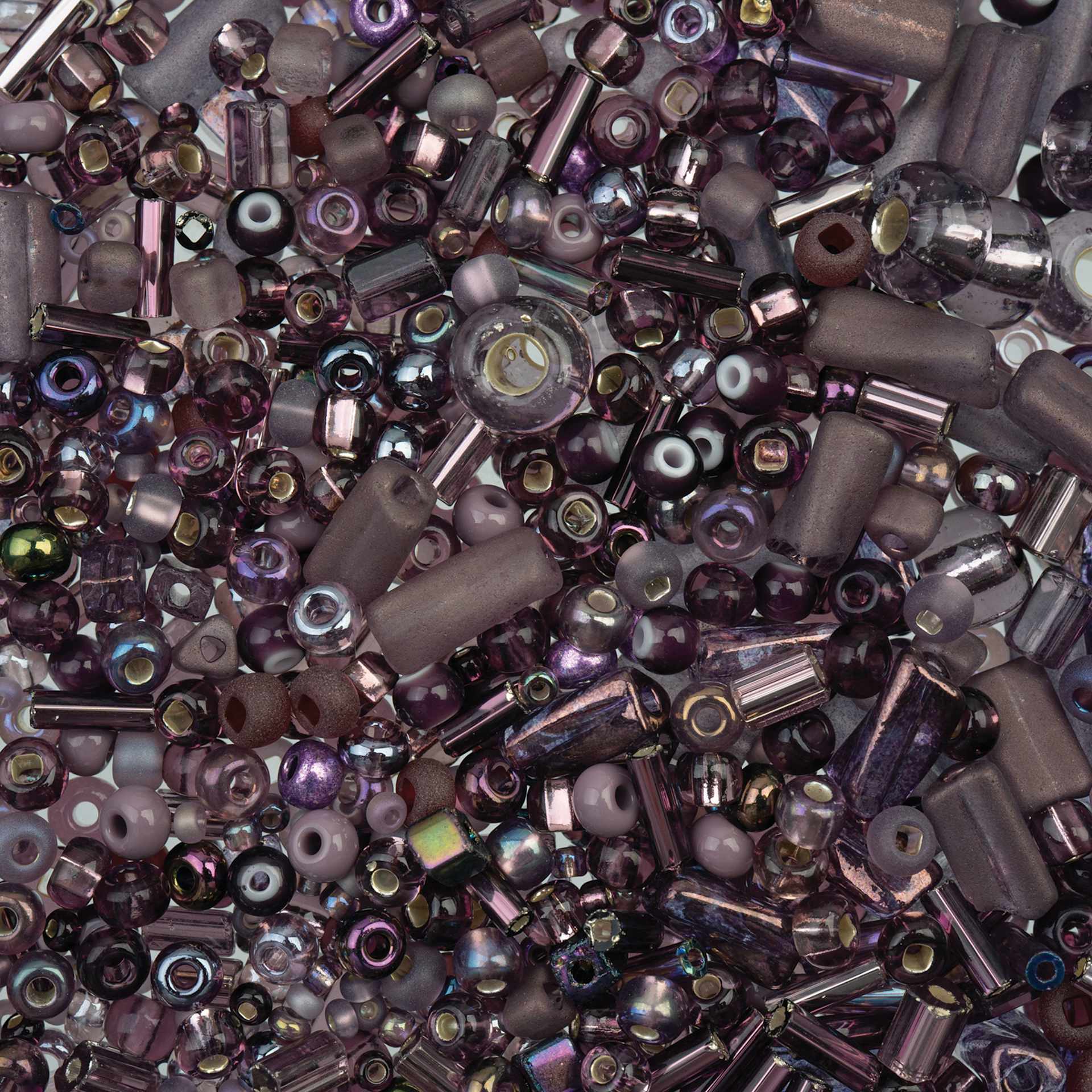John Bead Bead Bar Czech Glass Bead Assortment - Purple and Amethyst, 20 g