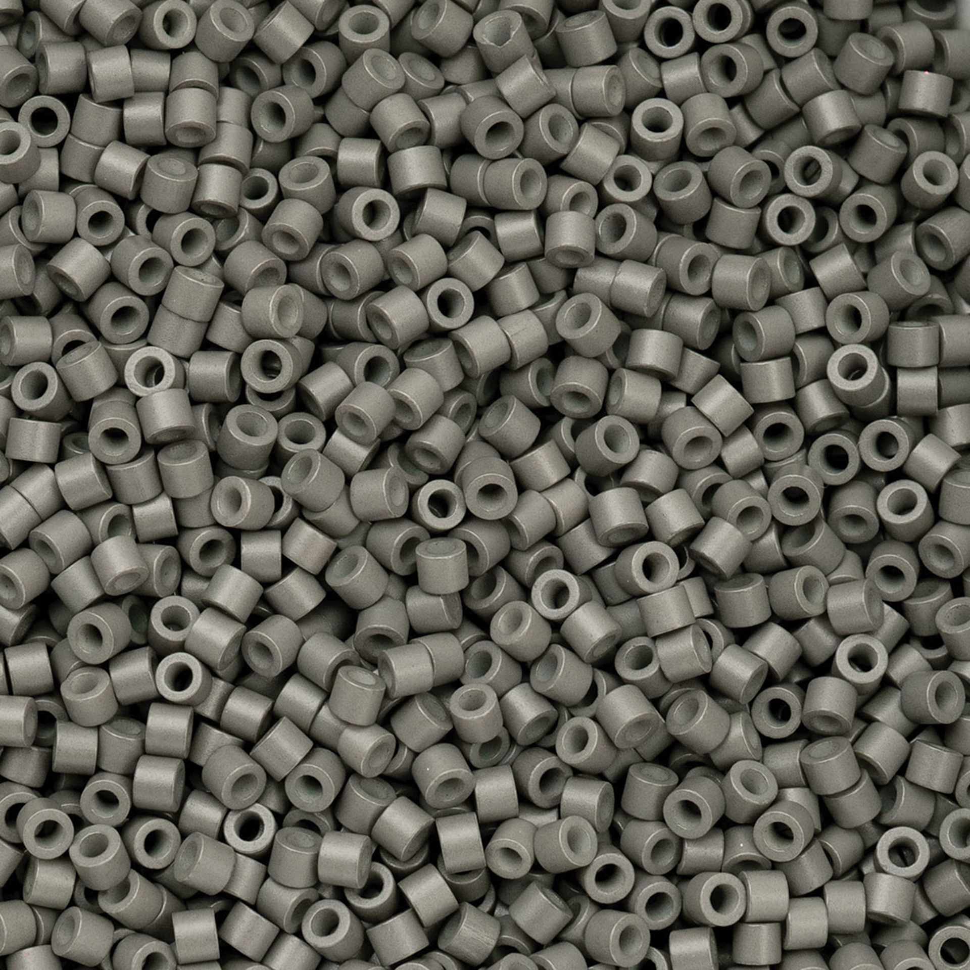 John Bead Cylin 11/0 Cylindrical Seed Beads - Grey Opaque