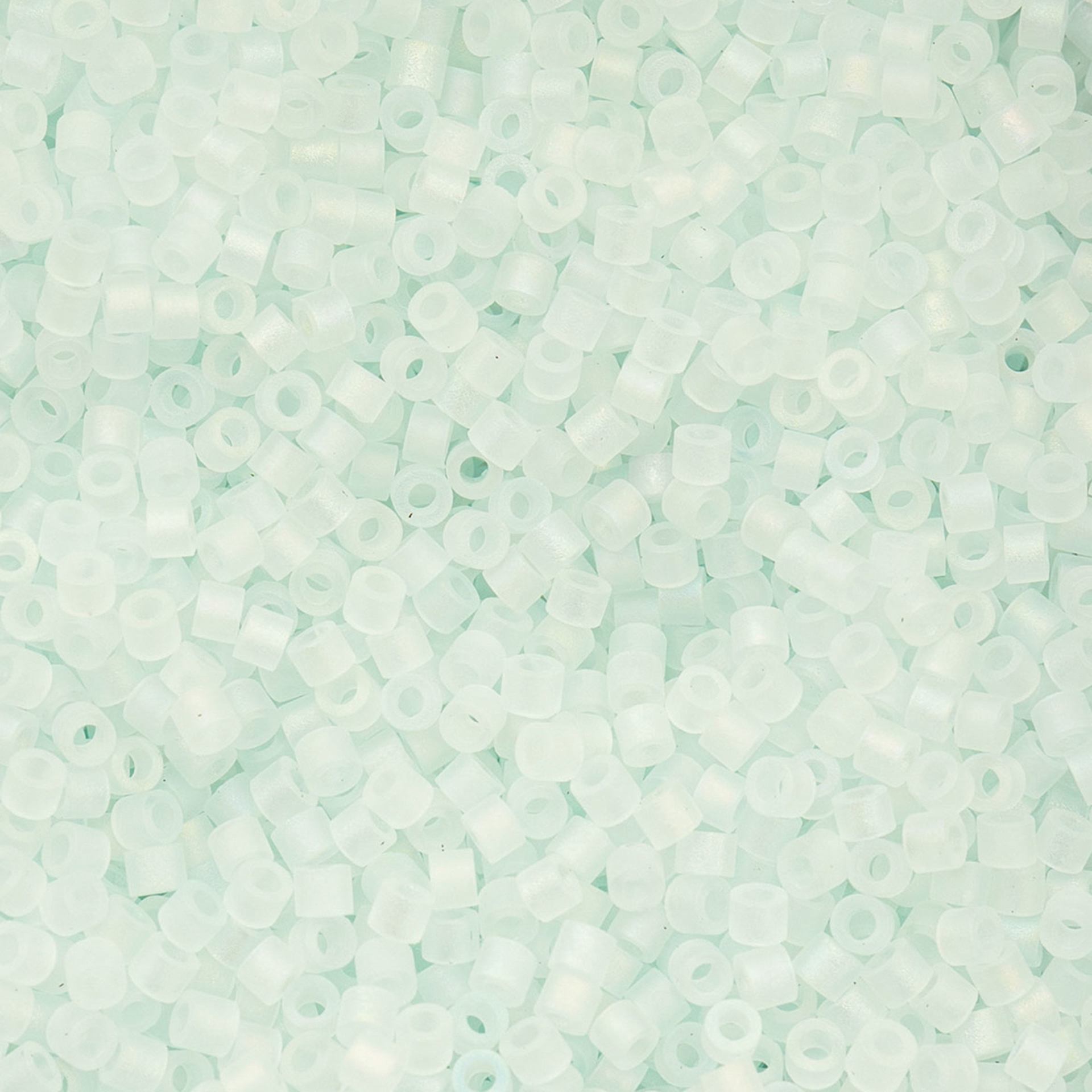 John Bead Cylin 11/0 Matte Macaron Cylindrical Seed Beads - Soft Blue AB