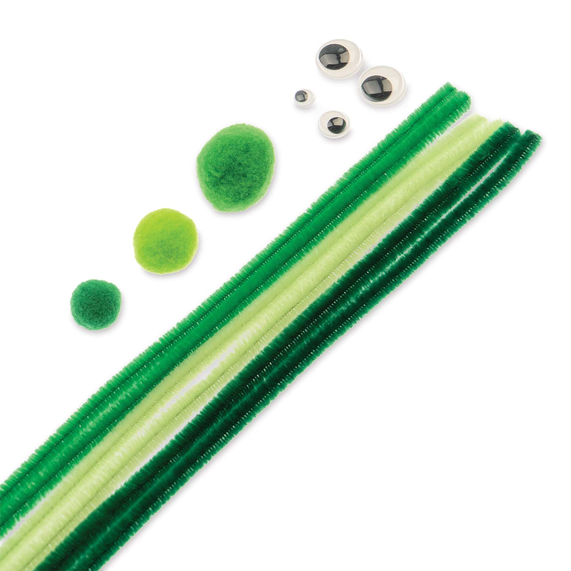 John Bead Mixed Craft Combo Pack - Pkg of 300, Green Mix