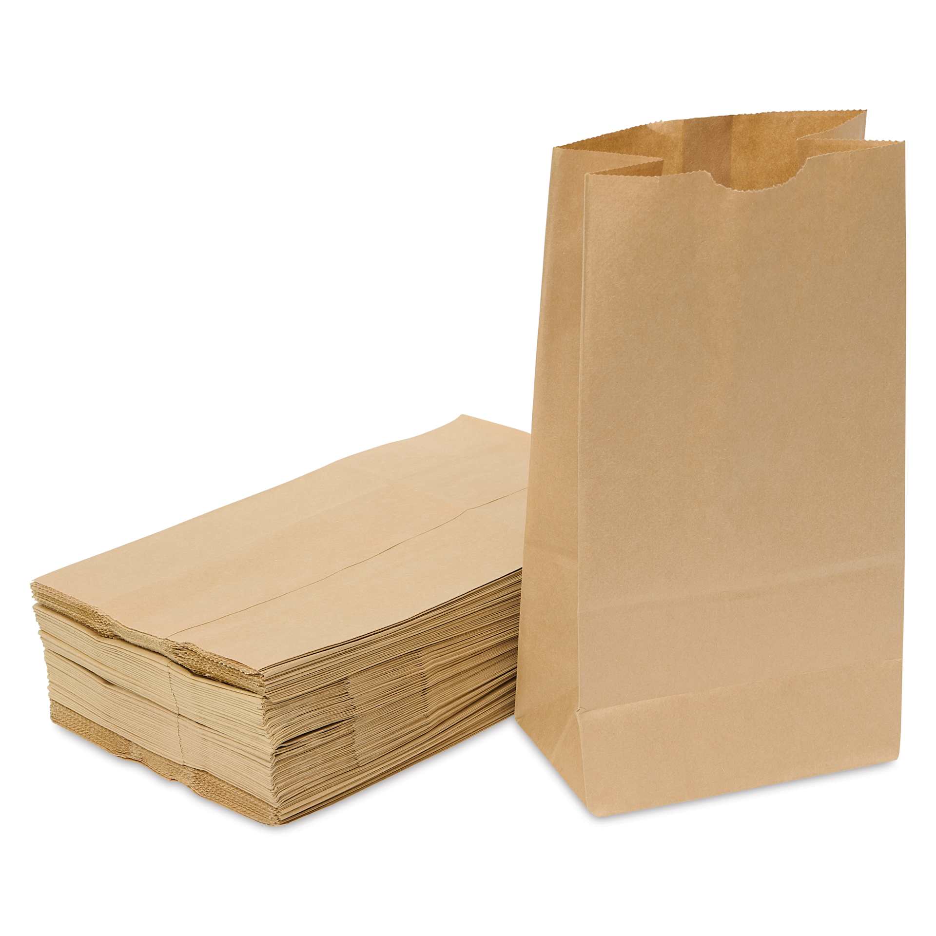 Hygloss Kraft Brown Paper Bags - Pkg of 100, #6 Large