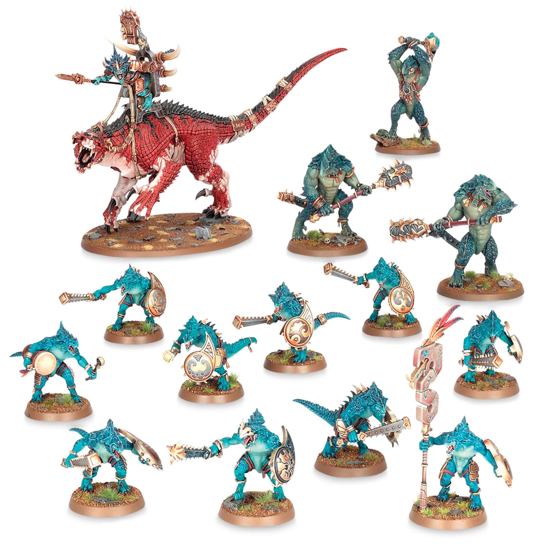 Warhammer Age of Sigmar Spearhead Seraphon (constructed and painted)