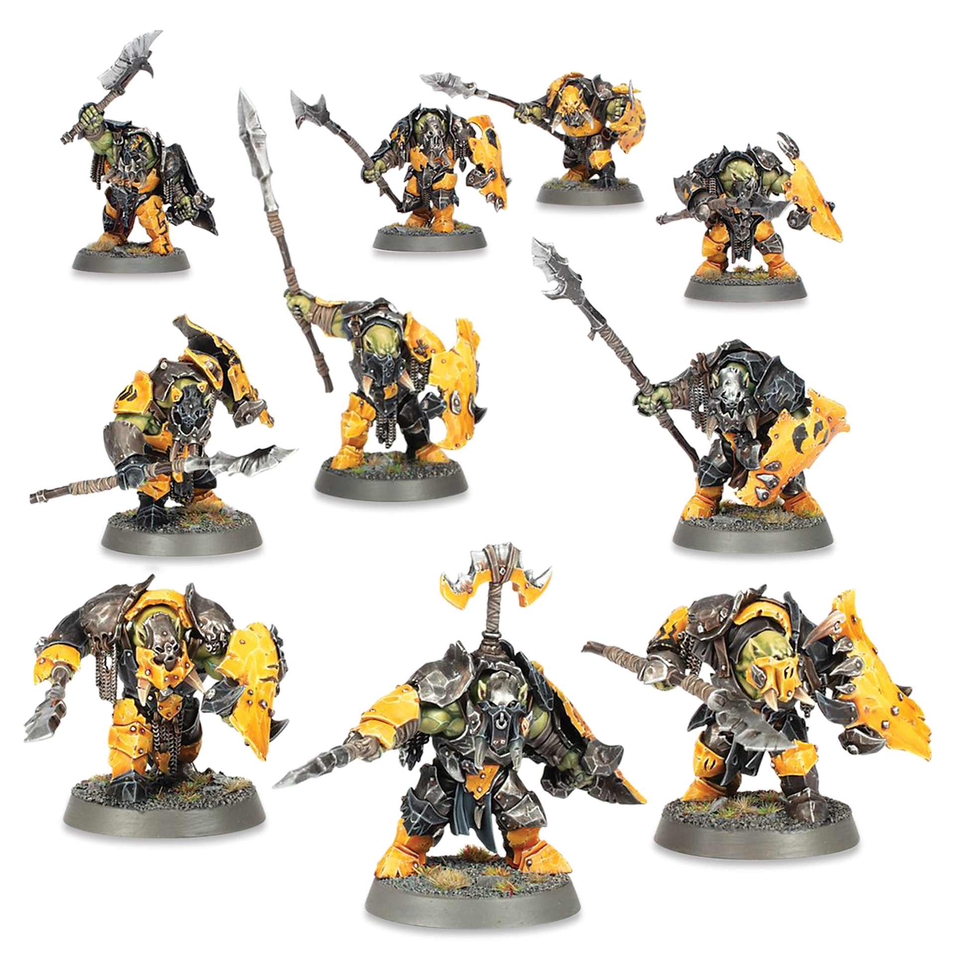 Warhammer Age of Sigmar Orruk Warclans Orruk Ardboyz (constructed and painted)