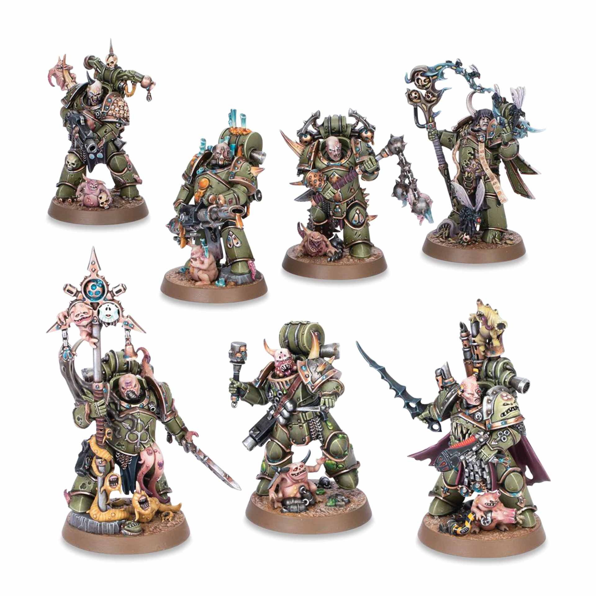 Warhammer Kill Team Starter Set, assembled and painted grey figures