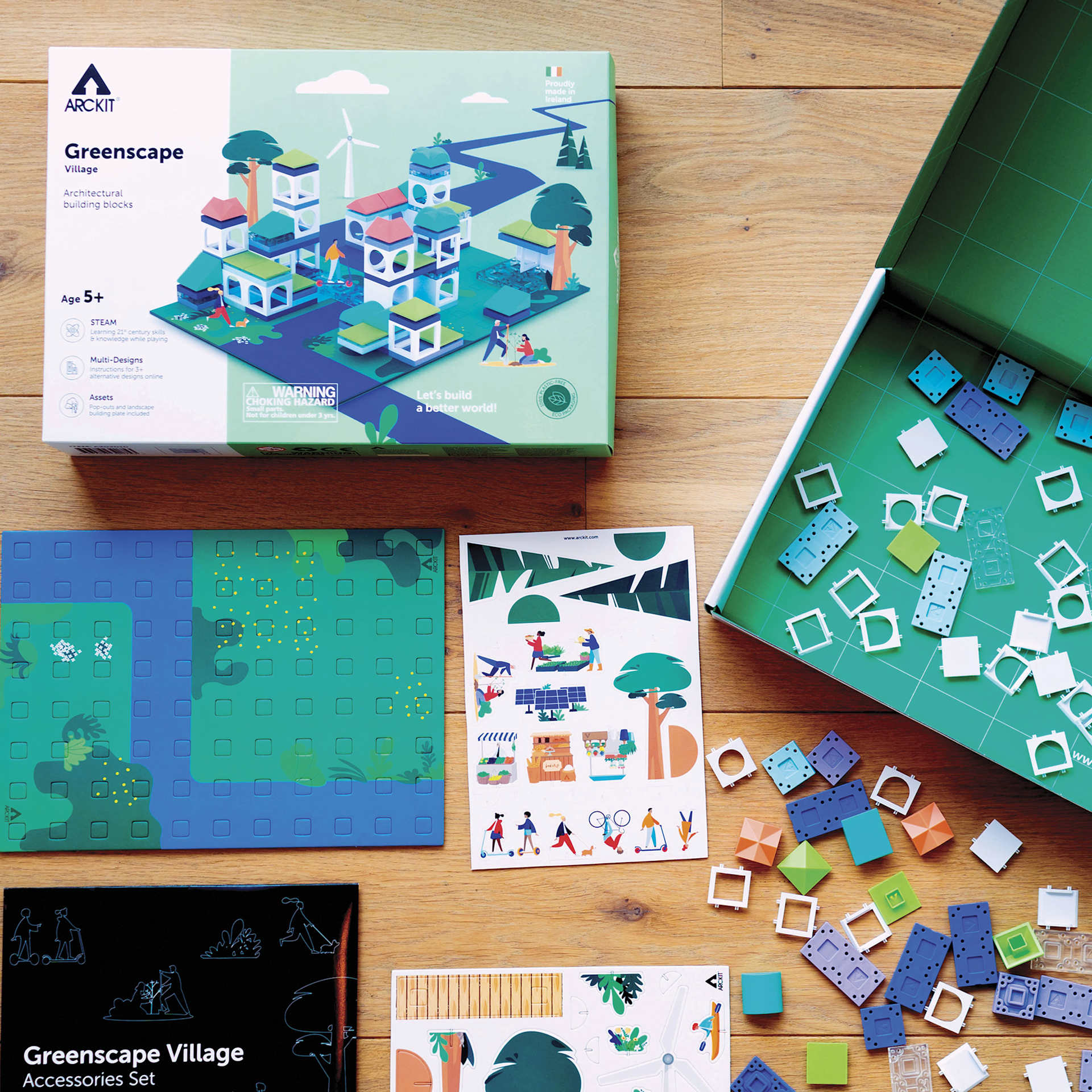 Arckit Greenscape Village Model Kit - kit contents