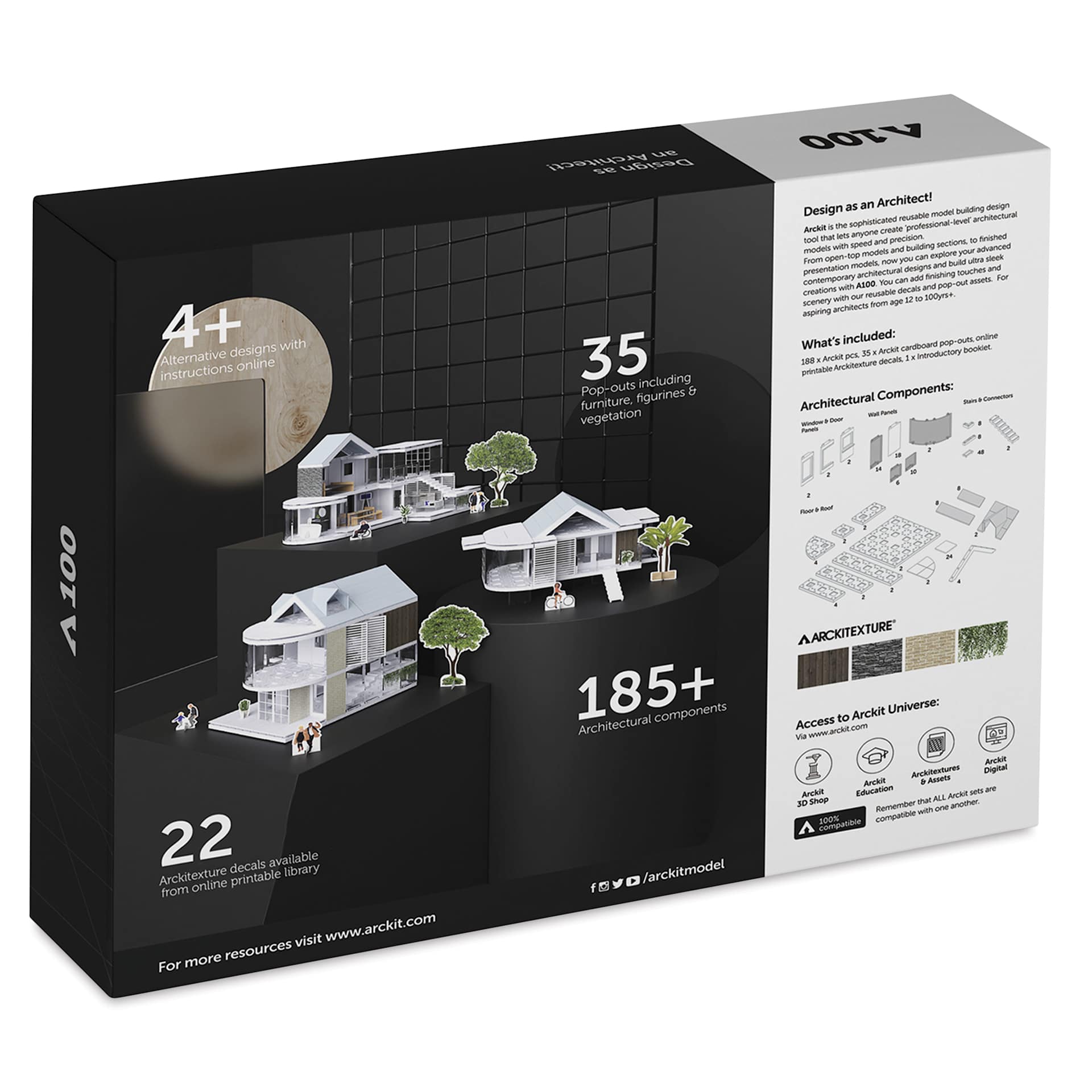 Arckit 100 sqm. Architectural Model Building Kit - back of box