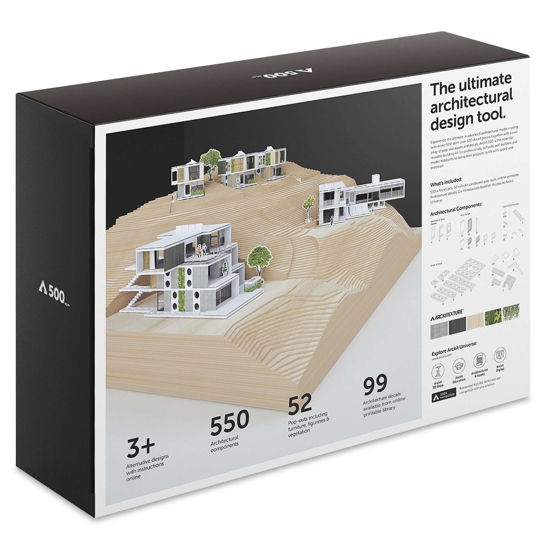 Arckit 500 sqm. Architectural Model Building Kit - back of packaging