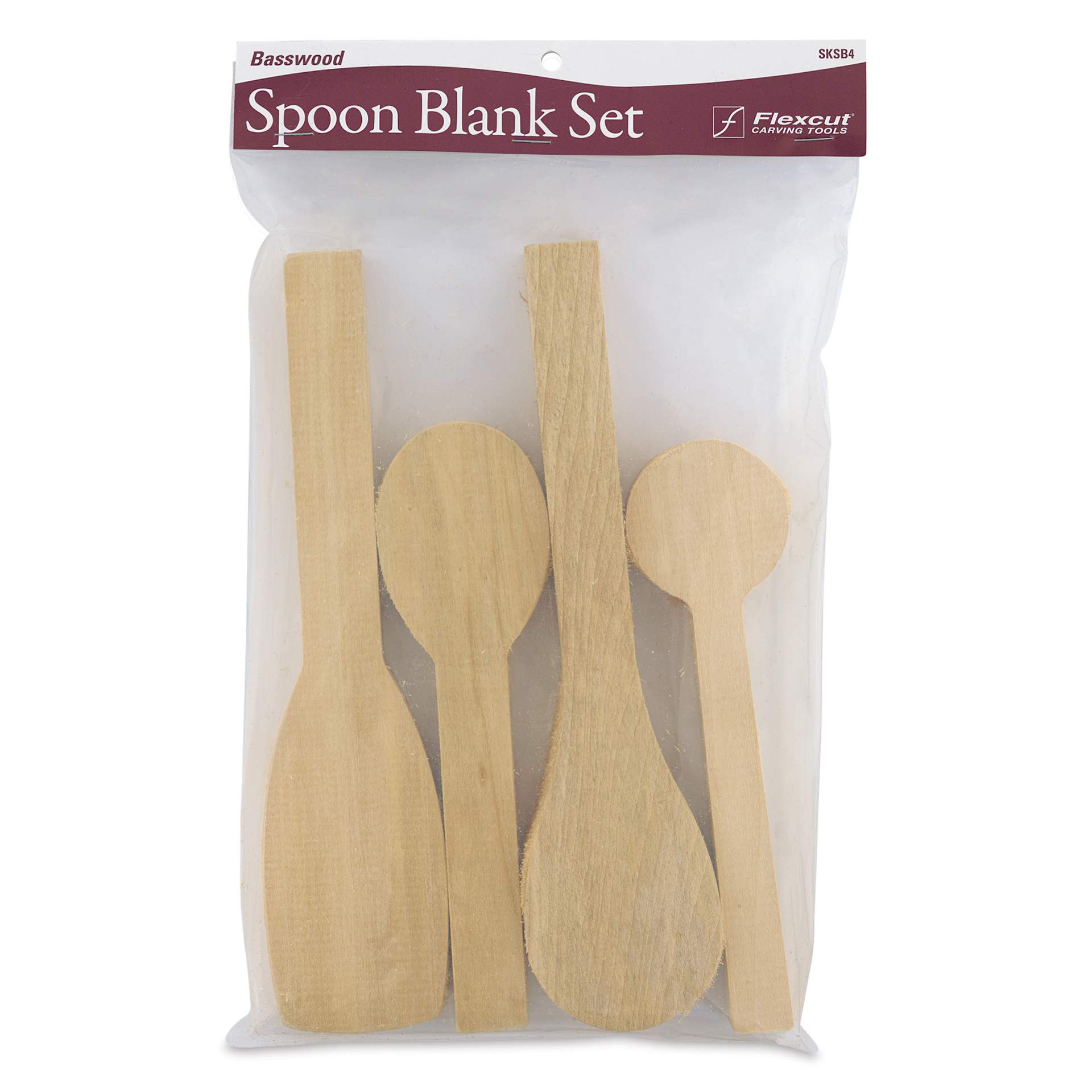 Flexcut Basswood Spoon Blank Set - front of packaging