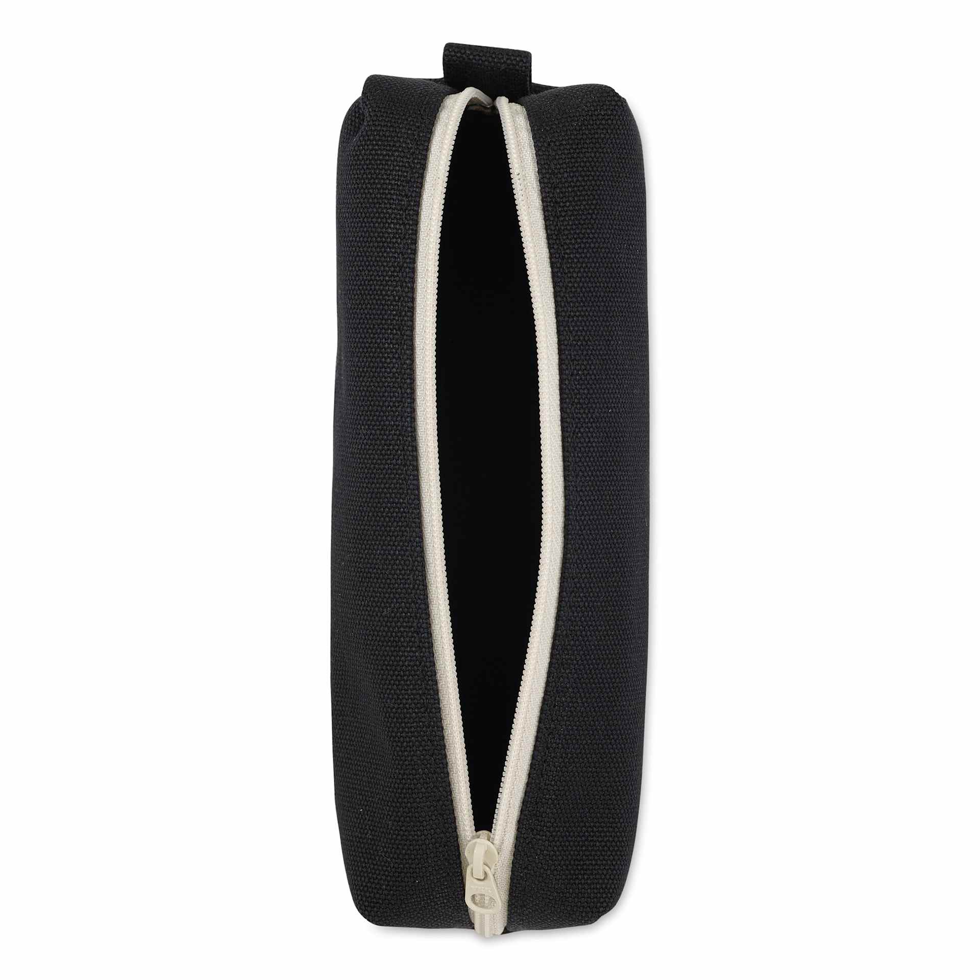 Luddite Canvas Box Pen Case - Black, open