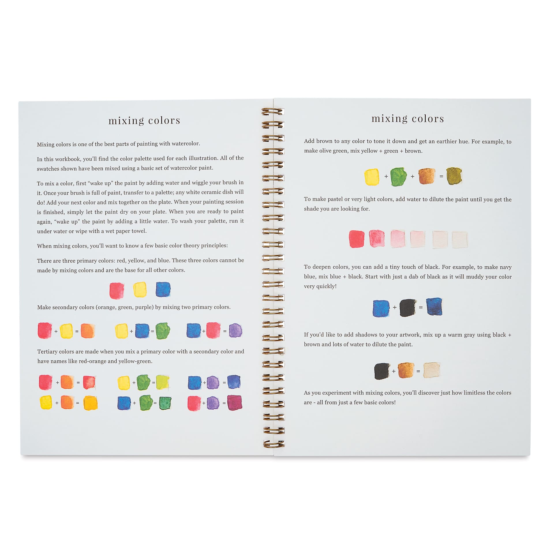 Emily Lex Studio Farm Watercolor Workbook - 6-1/2" x 9", mixing colors