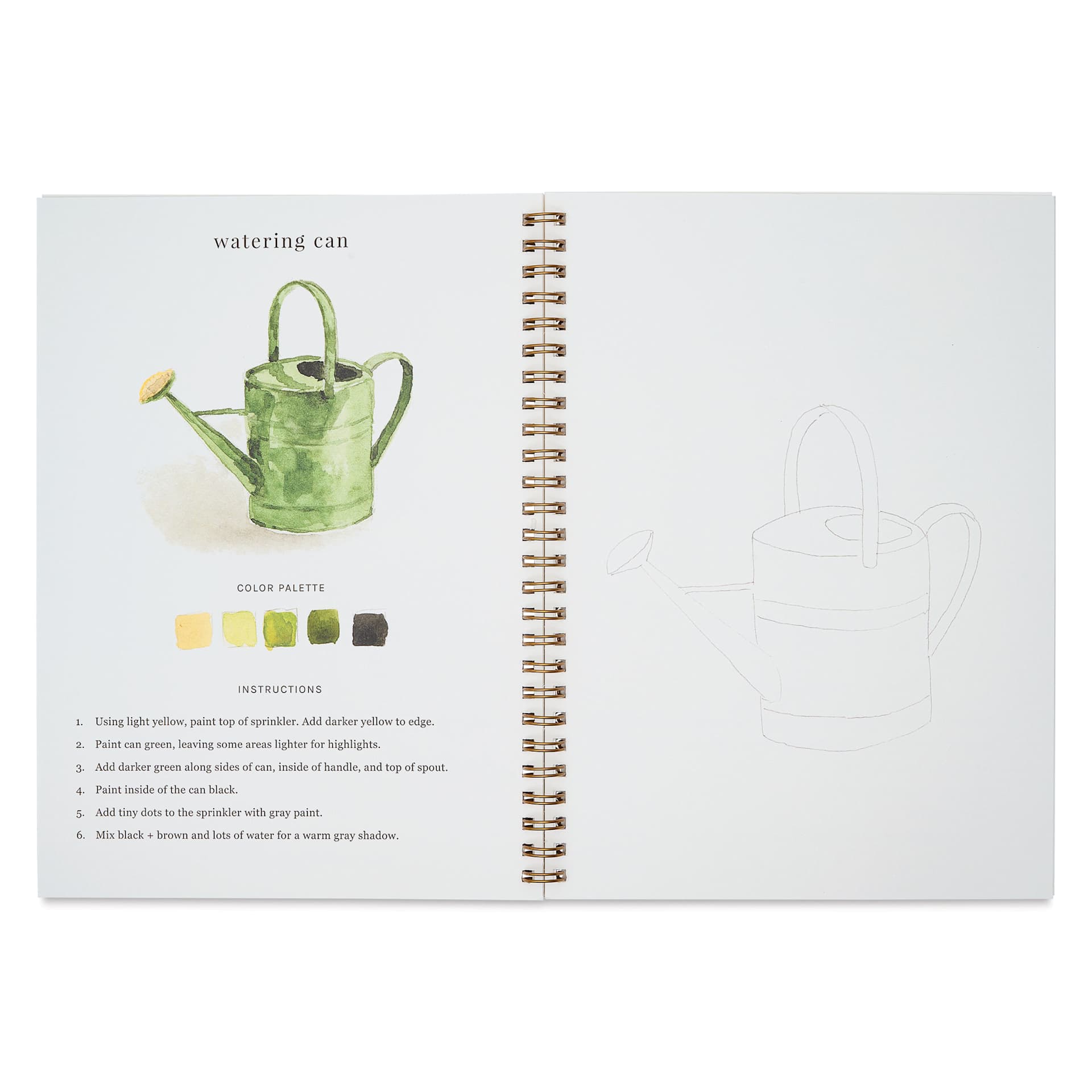 Emily Lex Studio Garden Watercolor Workbook, watering can