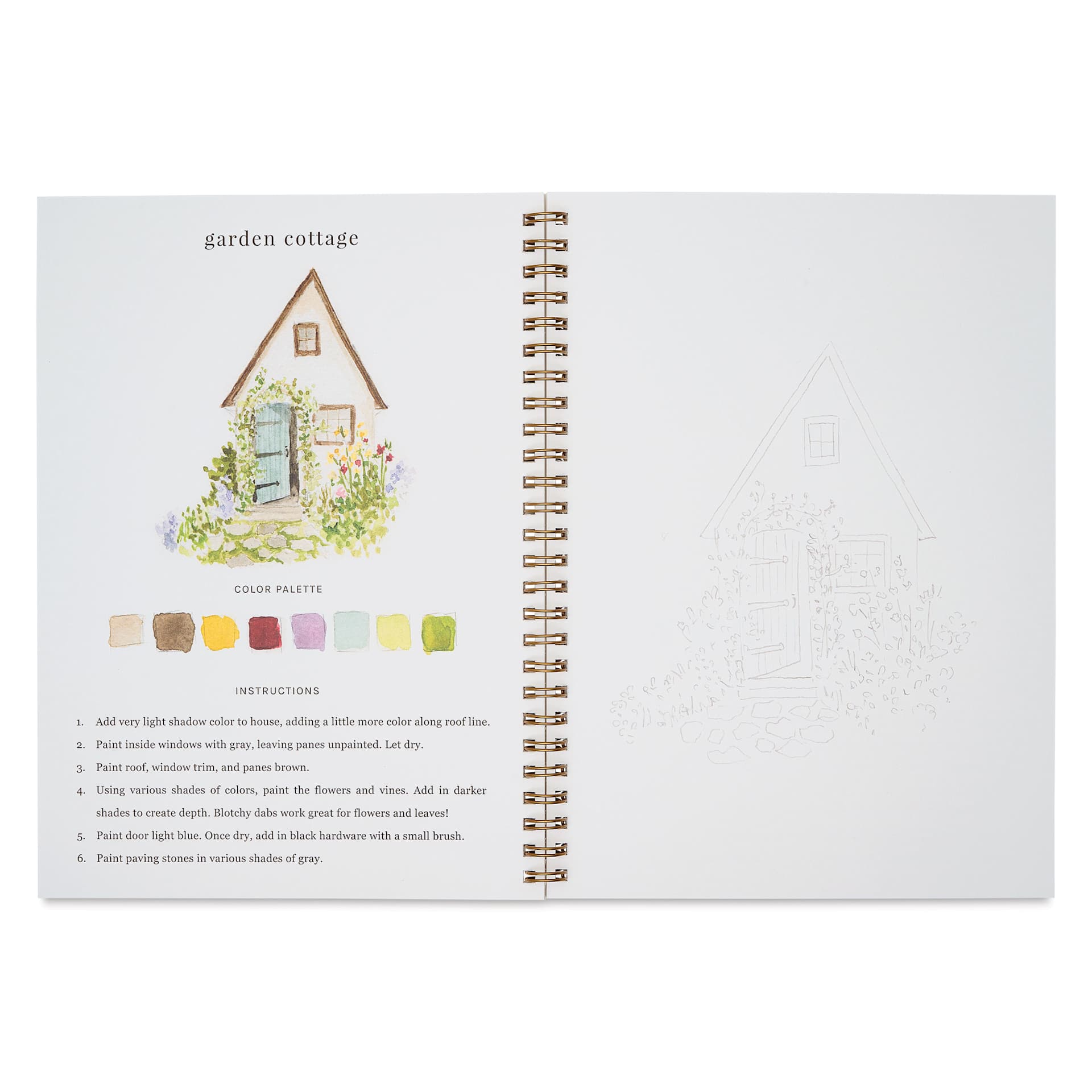 Emily Lex Studio Garden Watercolor Workbook, garden cottage