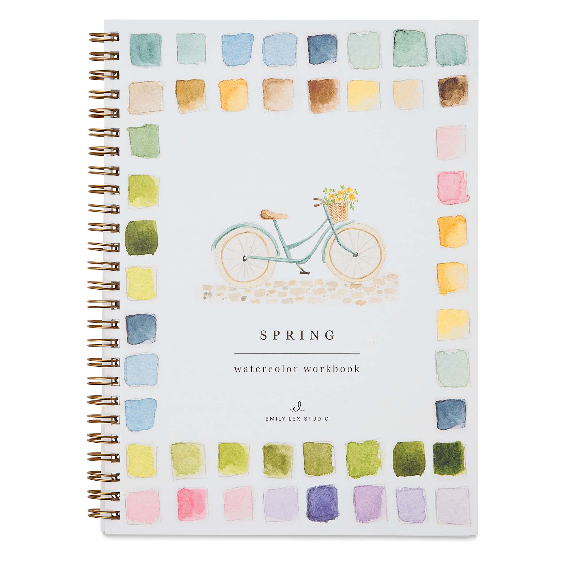 Emily Lex Studio Spring Watercolor Workbook - 6-1/2" x 9", front cover