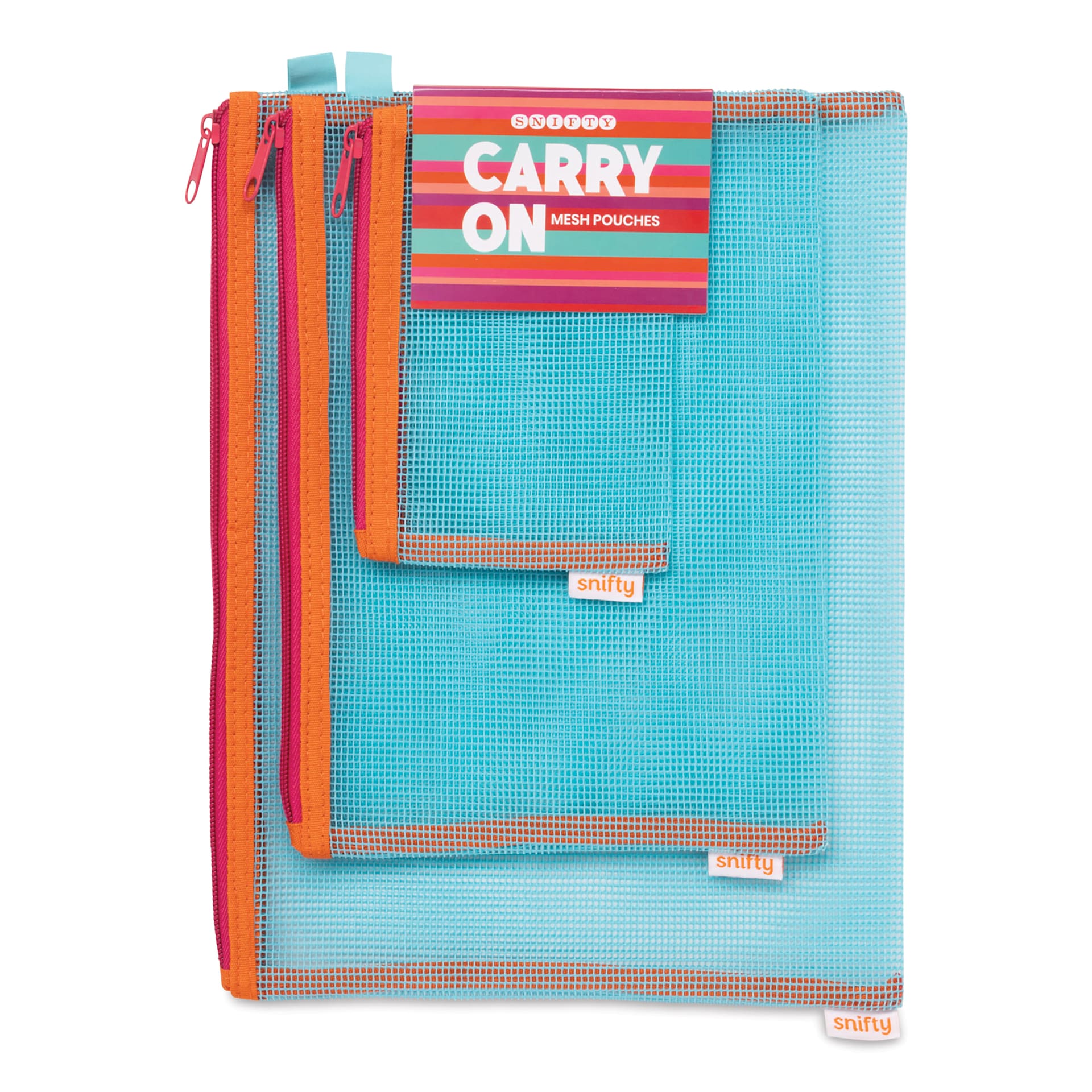 Snifty Carry On Mesh Pouch Sets - Set of 3, Sunset