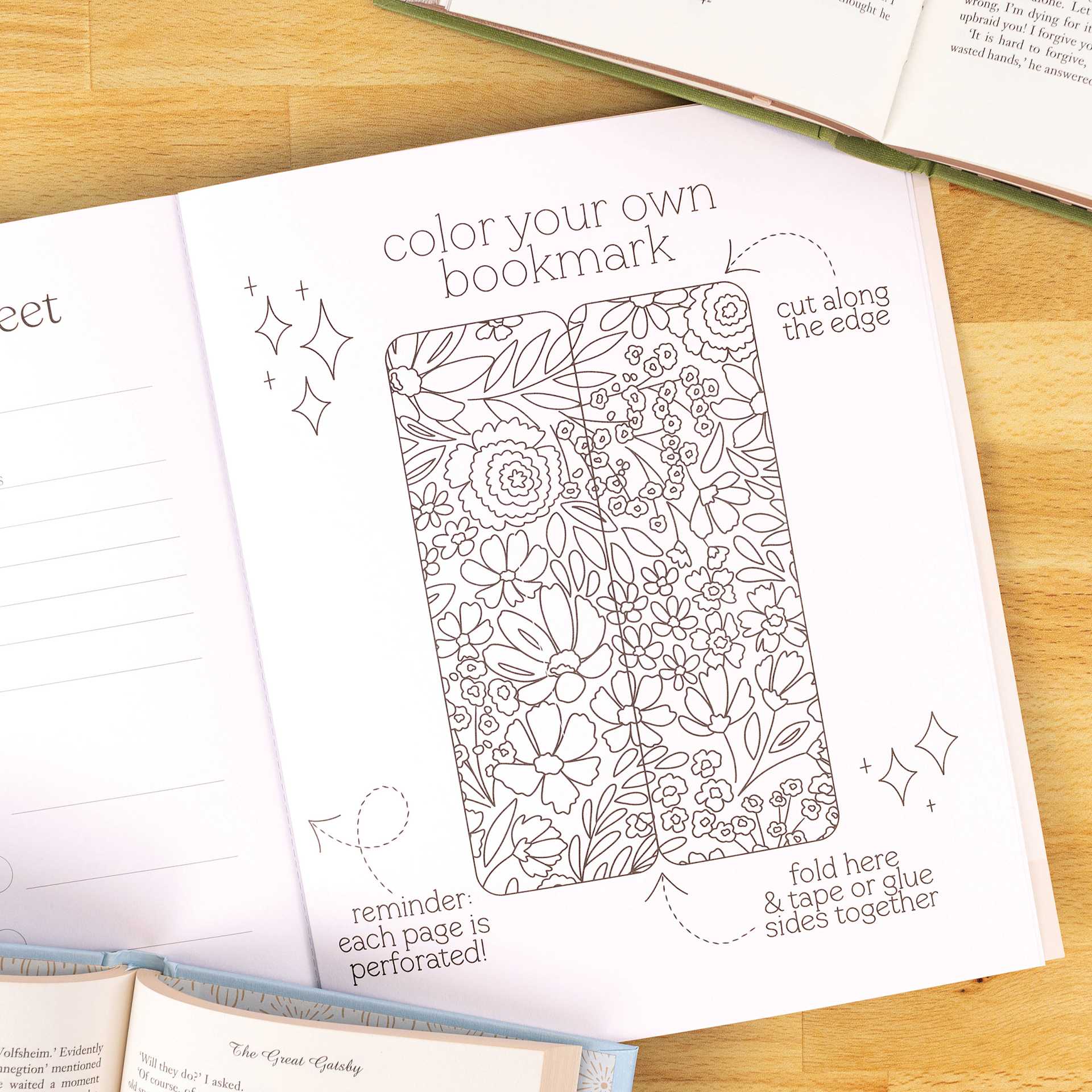 Elyse Breanne All Booked Up Coloring Book, create your own bookmark