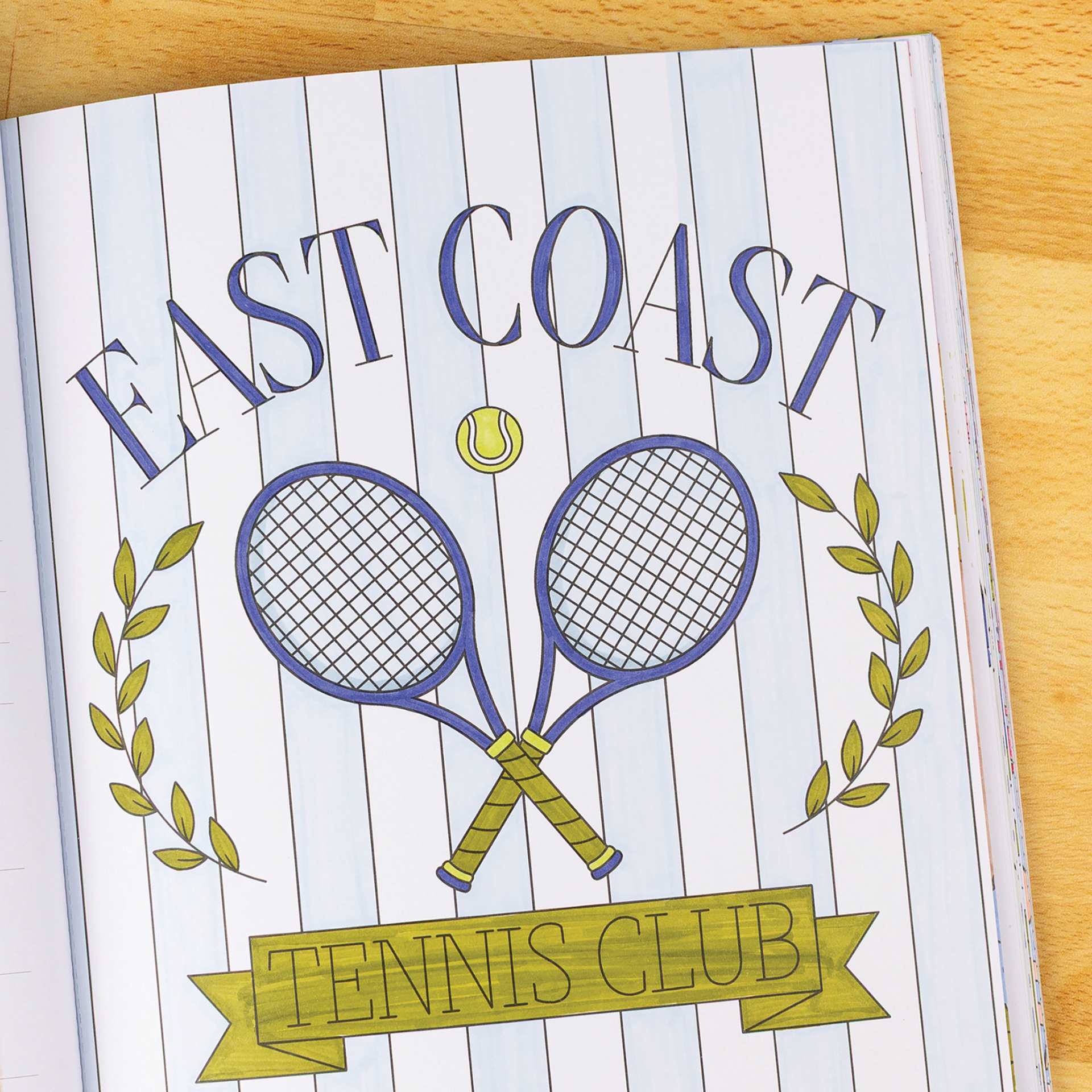 Elyse Breanne Coastal Americana Coloring Book, East Coast Tennis Club