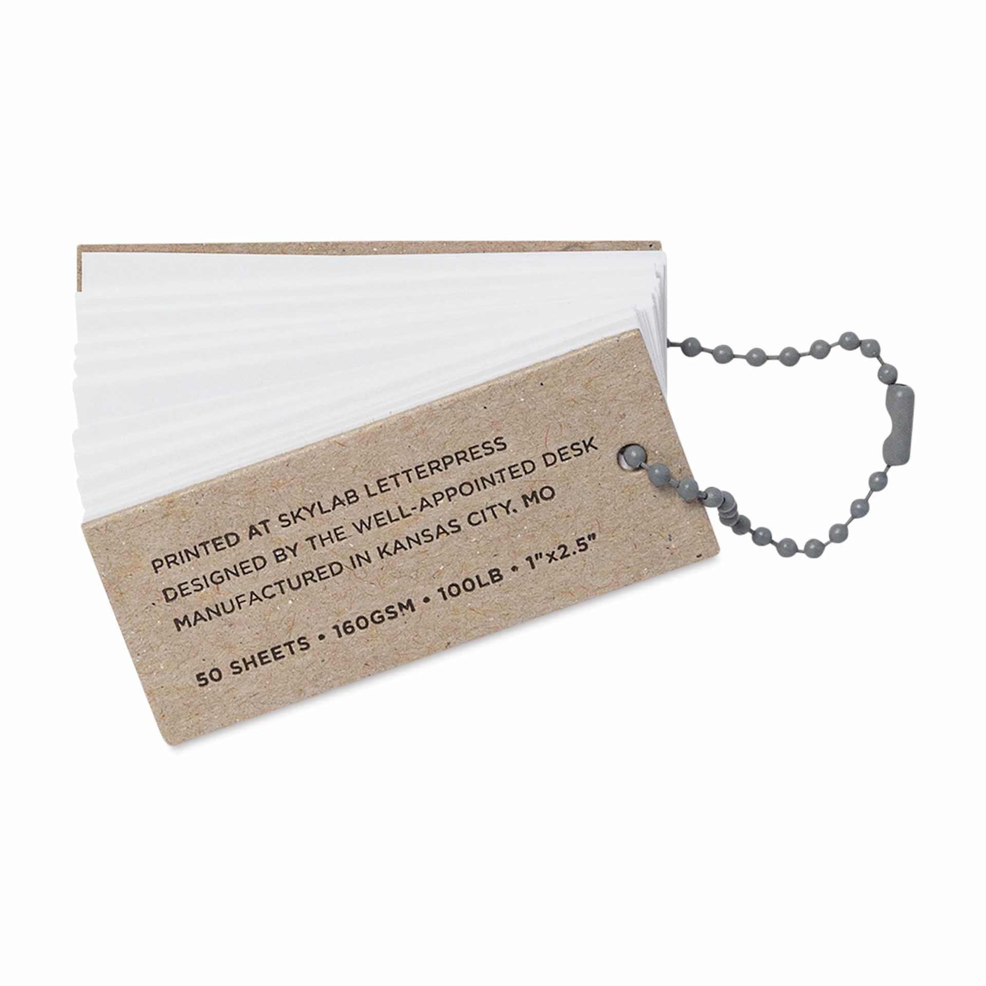 Col-o-ring Mini Dipper Ink Swatch Book - 1" x 2-1/2", back