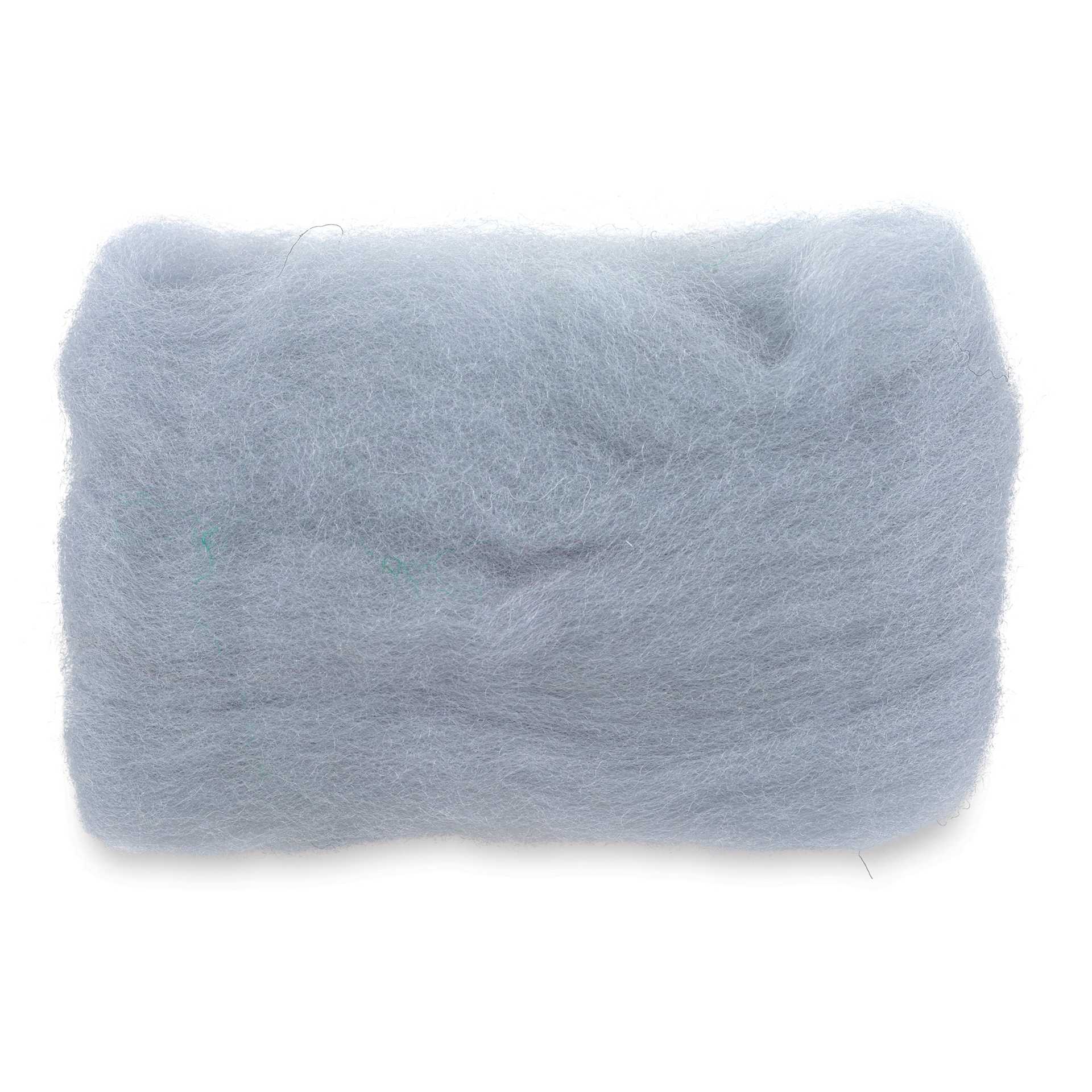 Wistyria Editions 100% Wool Roving - Soft Grey, 14"