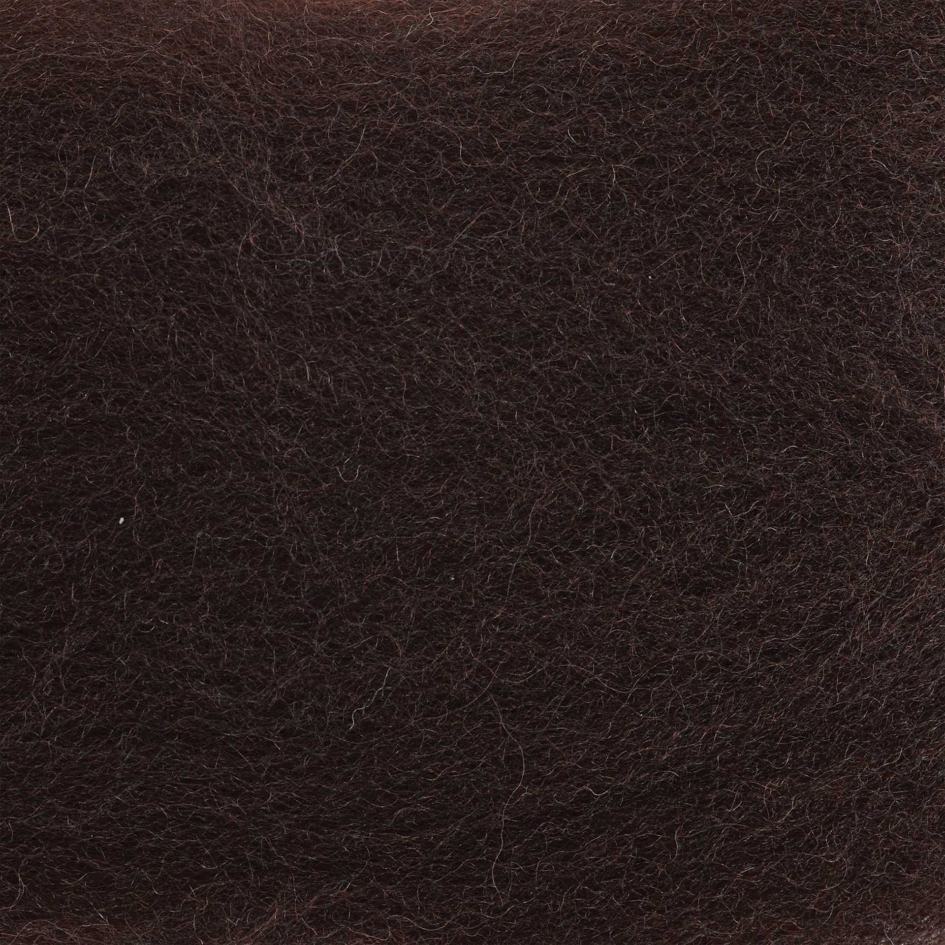 Wistyria Editions 100% Wool Roving - Chocolate, 14" - close-up