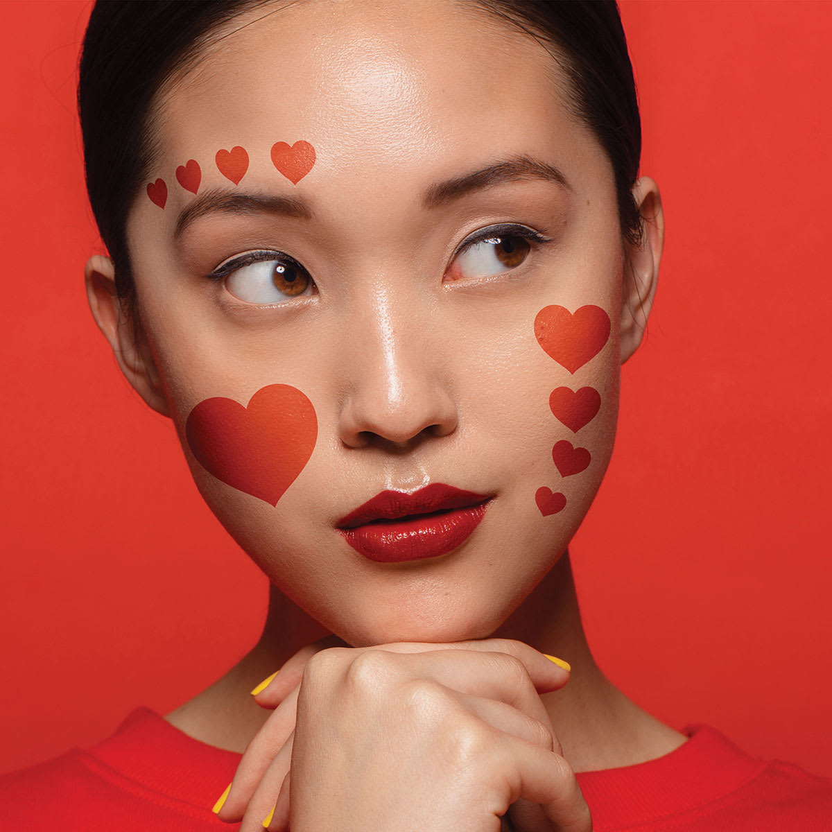 Stencil1 FX Makeup Stencils - Hearts (Shown on model)