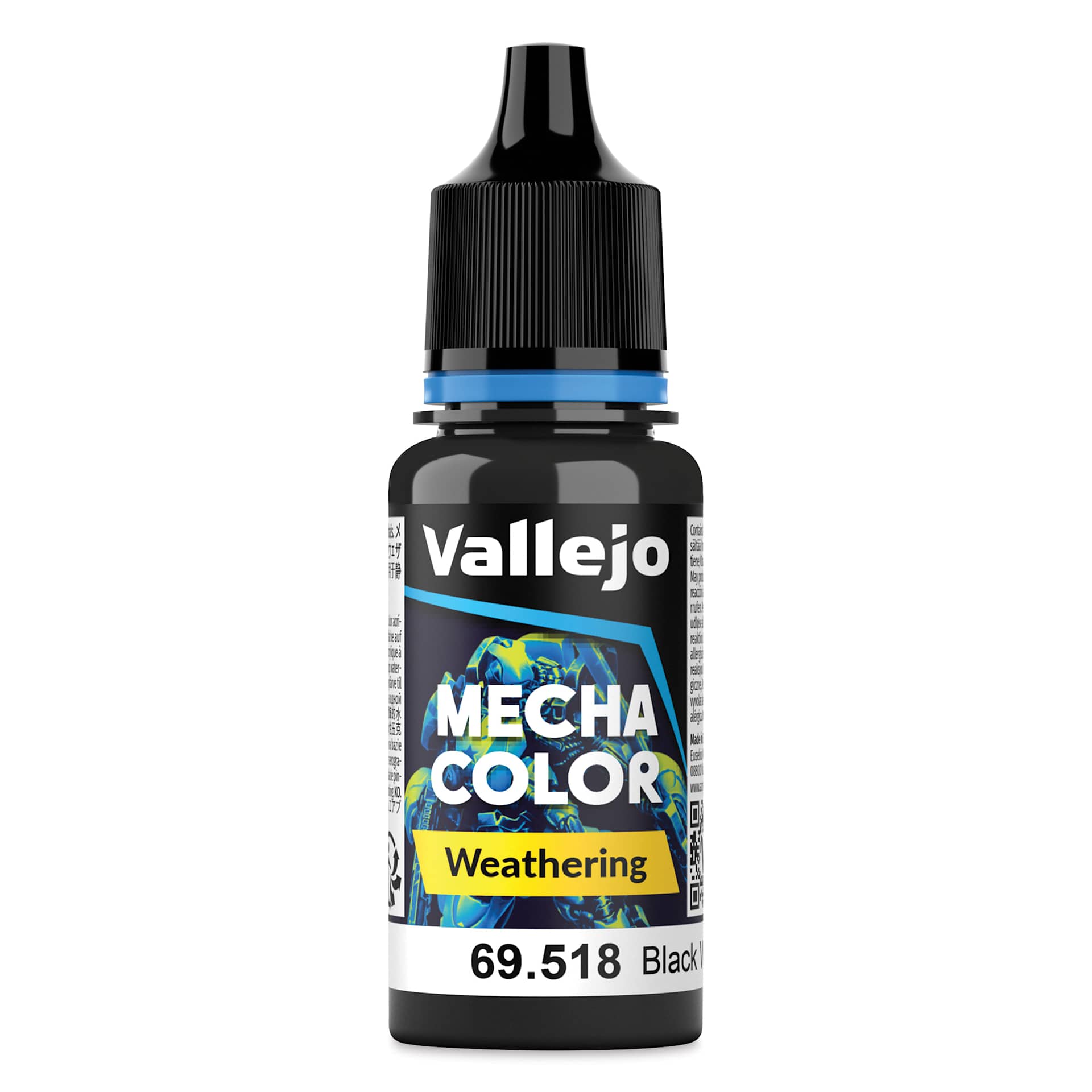 Vallejo Mecha Color Weathering Acrylic - Black Wash, 18 ml