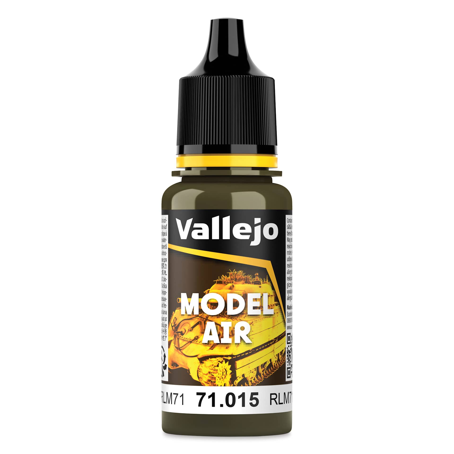 Vallejo Model Air Acrylic Paint - Dark Green RLM71, 18 ml