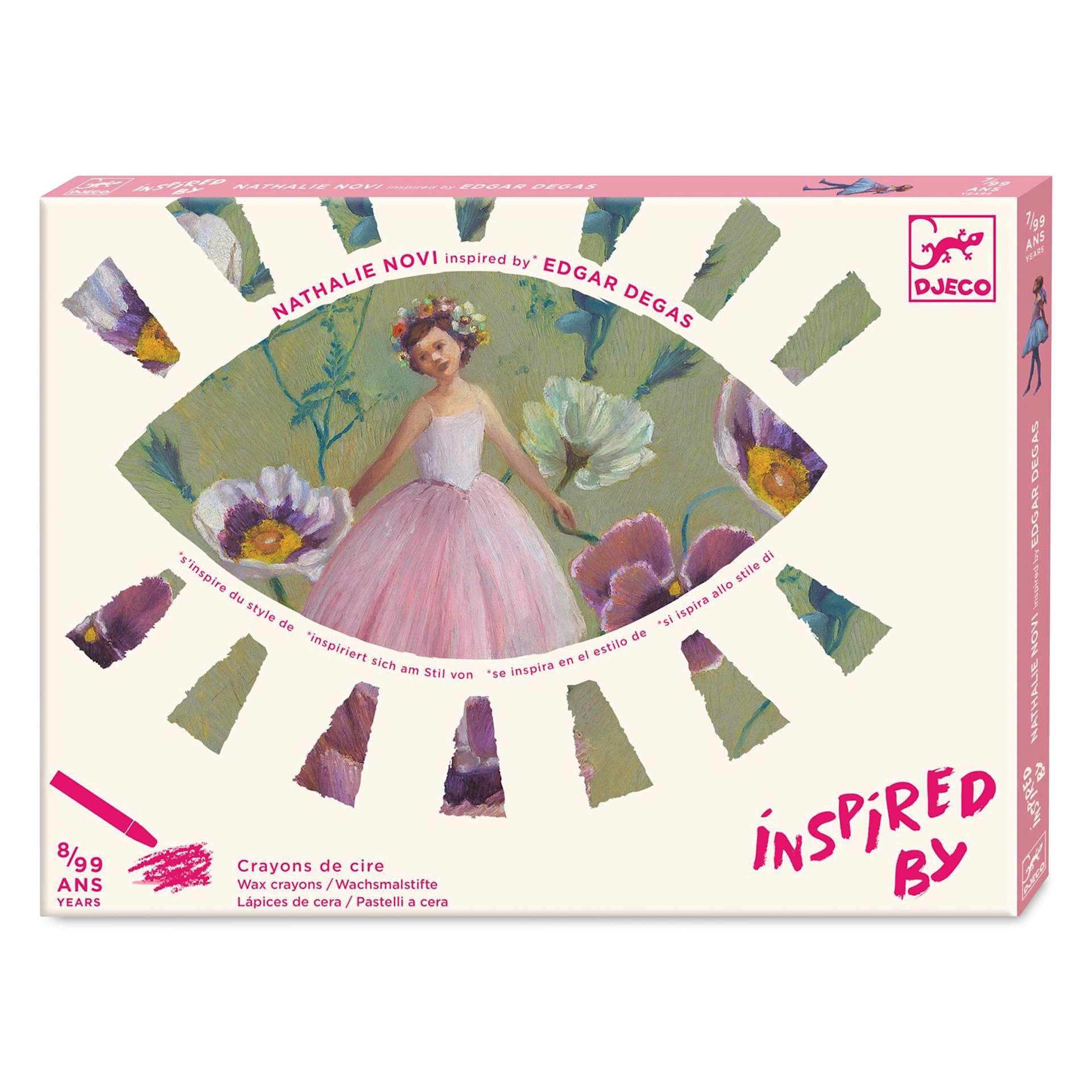 Djeco Inspired By The Ballerina Wax Crayons Kit front of packaging