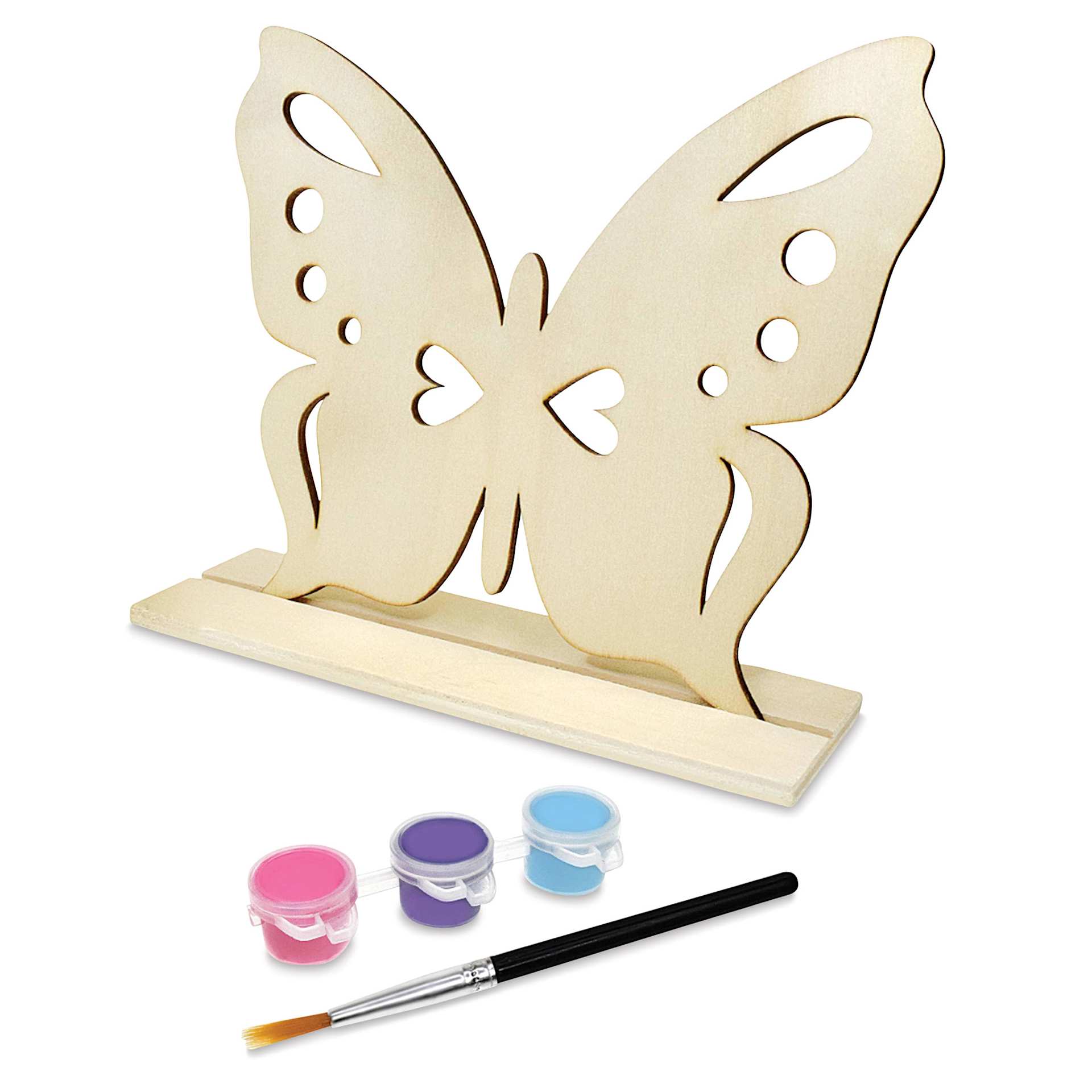Krafty Kids Wood Décor Stand Painting Kit - Butterfly