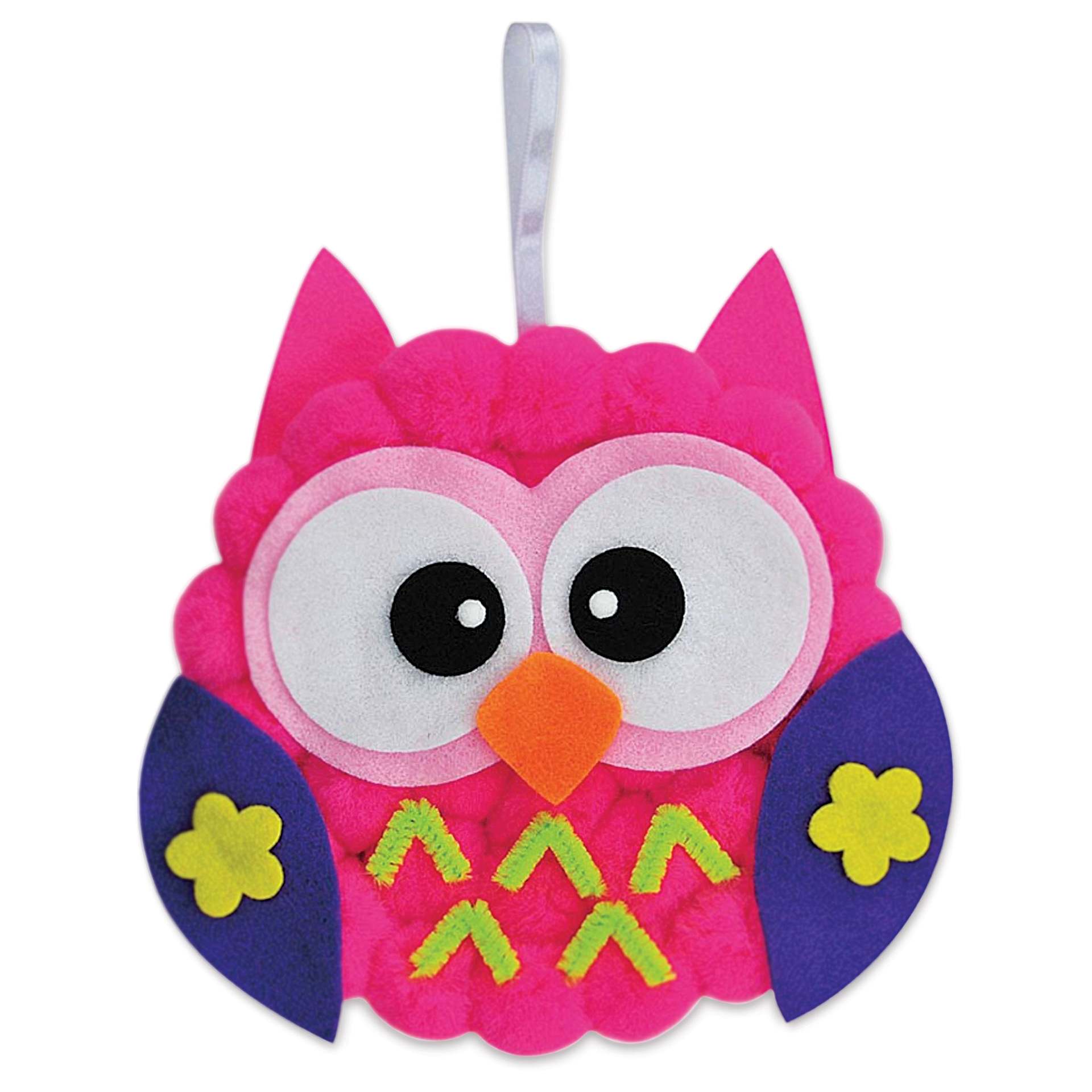 Creativity Street Pom Pon Animal Plate Kit - Owl (finished plate owl)