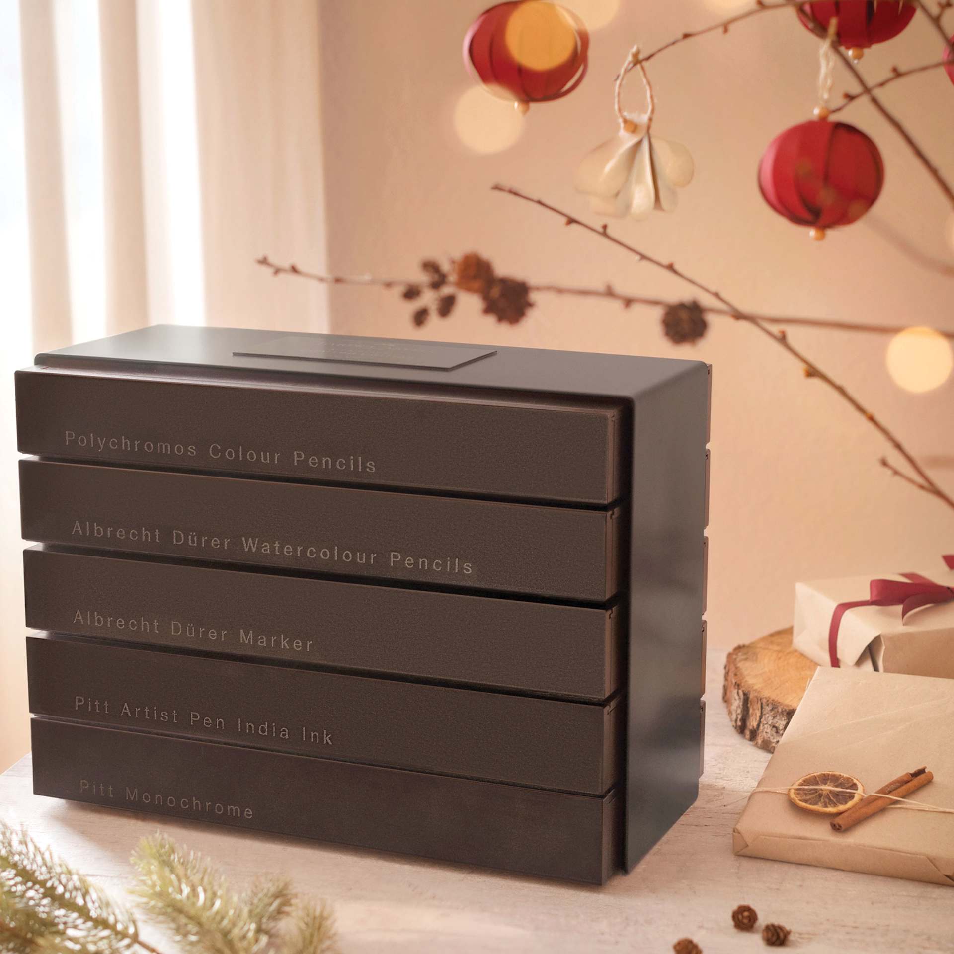 Faber-Castell Limited Edition Art & Graphic 260th Anniversary Set, box on a table