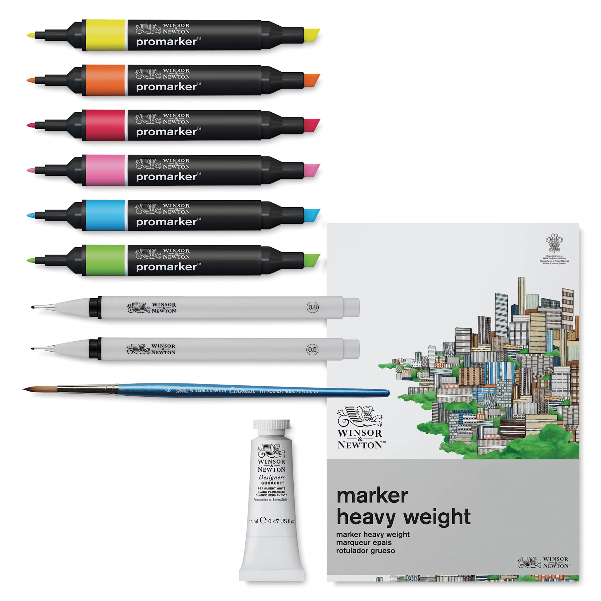 Winsor & Newton Illustration Mixed Media Set set contents