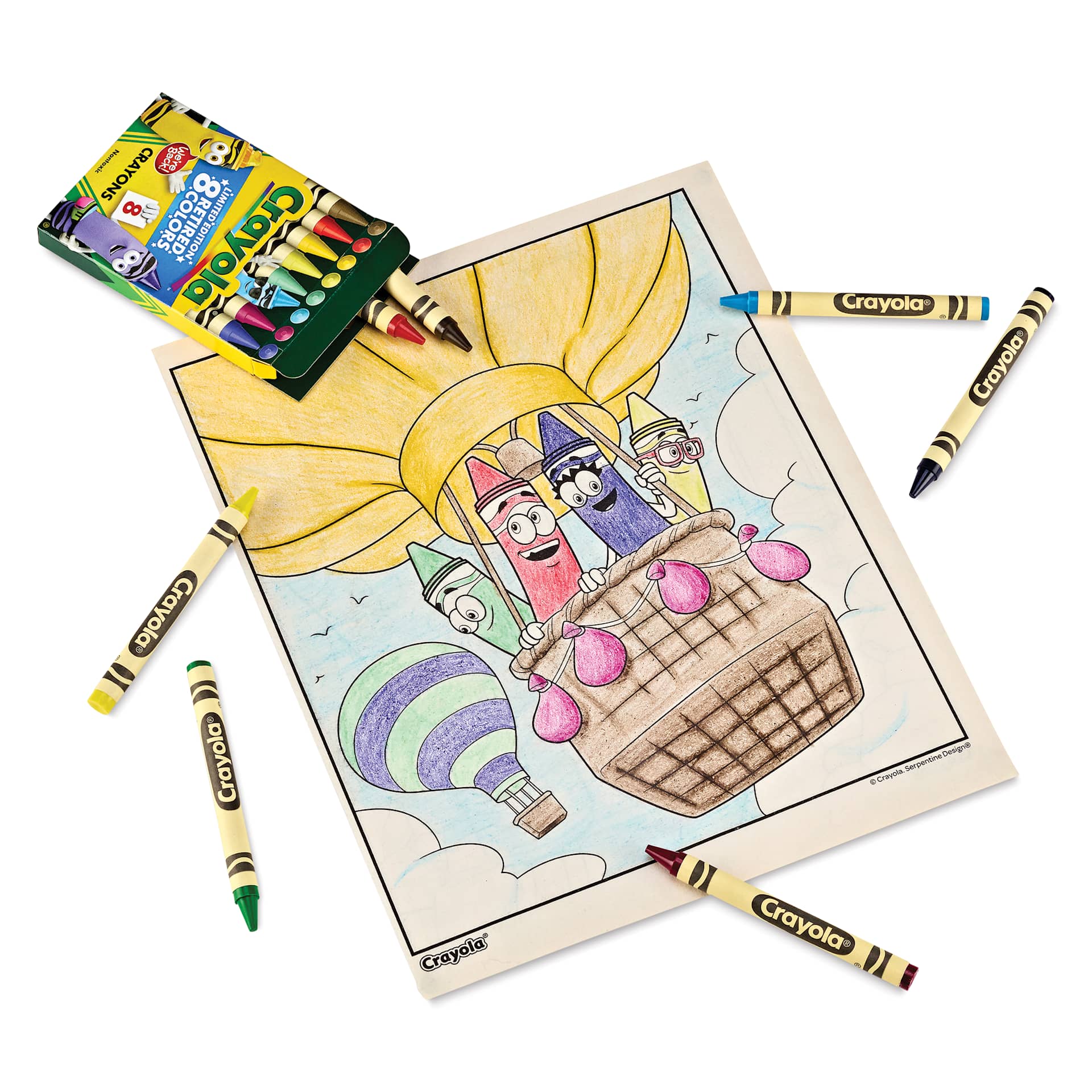 Artwork made with Crayola Limited Edition Crayons - Set of 8, Retired Colors