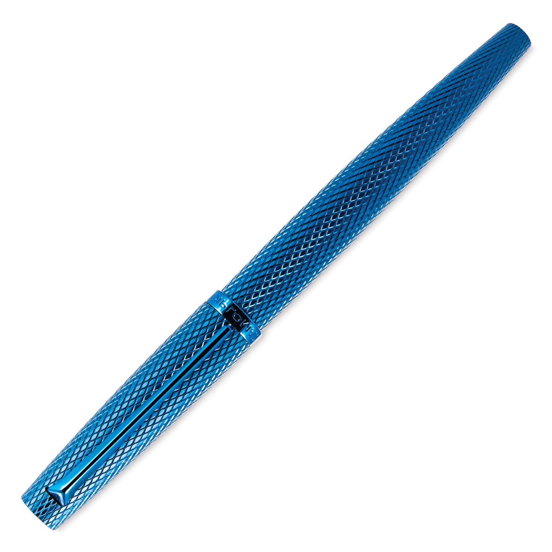 Diplomat Viper Fountain Pen - Blue Guilloche, cap on