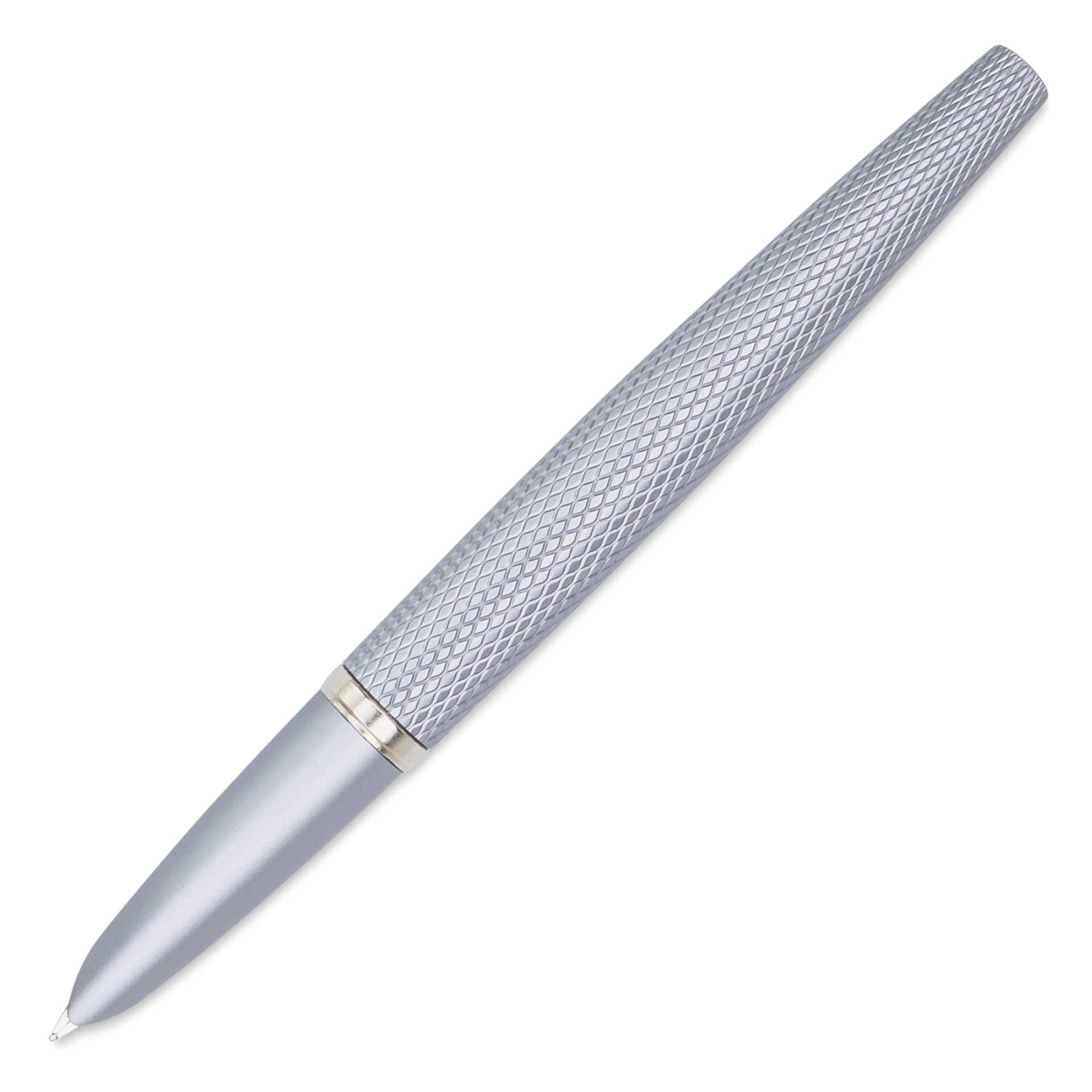 Diplomat Viper Fountain Pen - Silver Guilloche, view from above