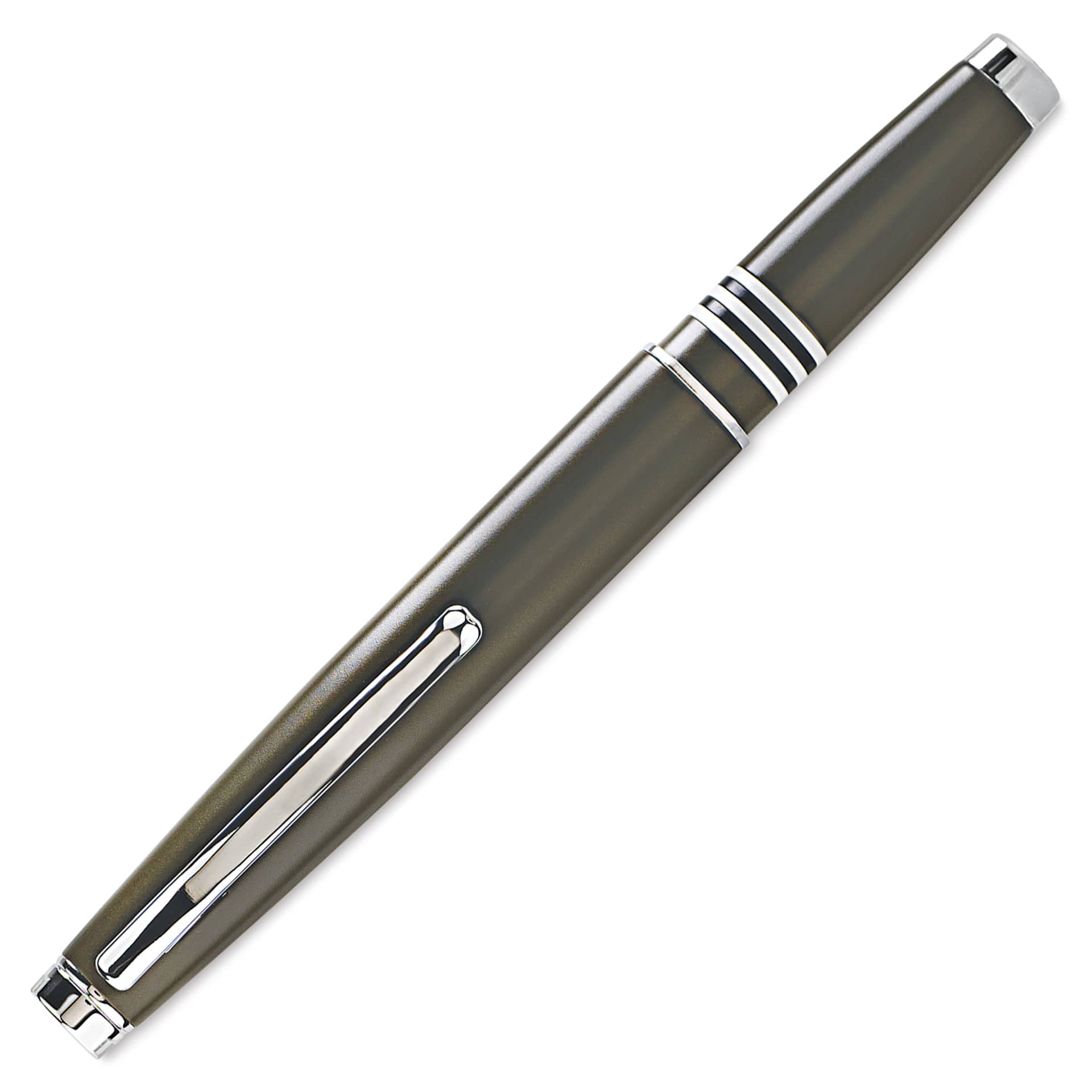 Monteverde Dakota Fountain Pen - Military Green, Broad Nib, capped