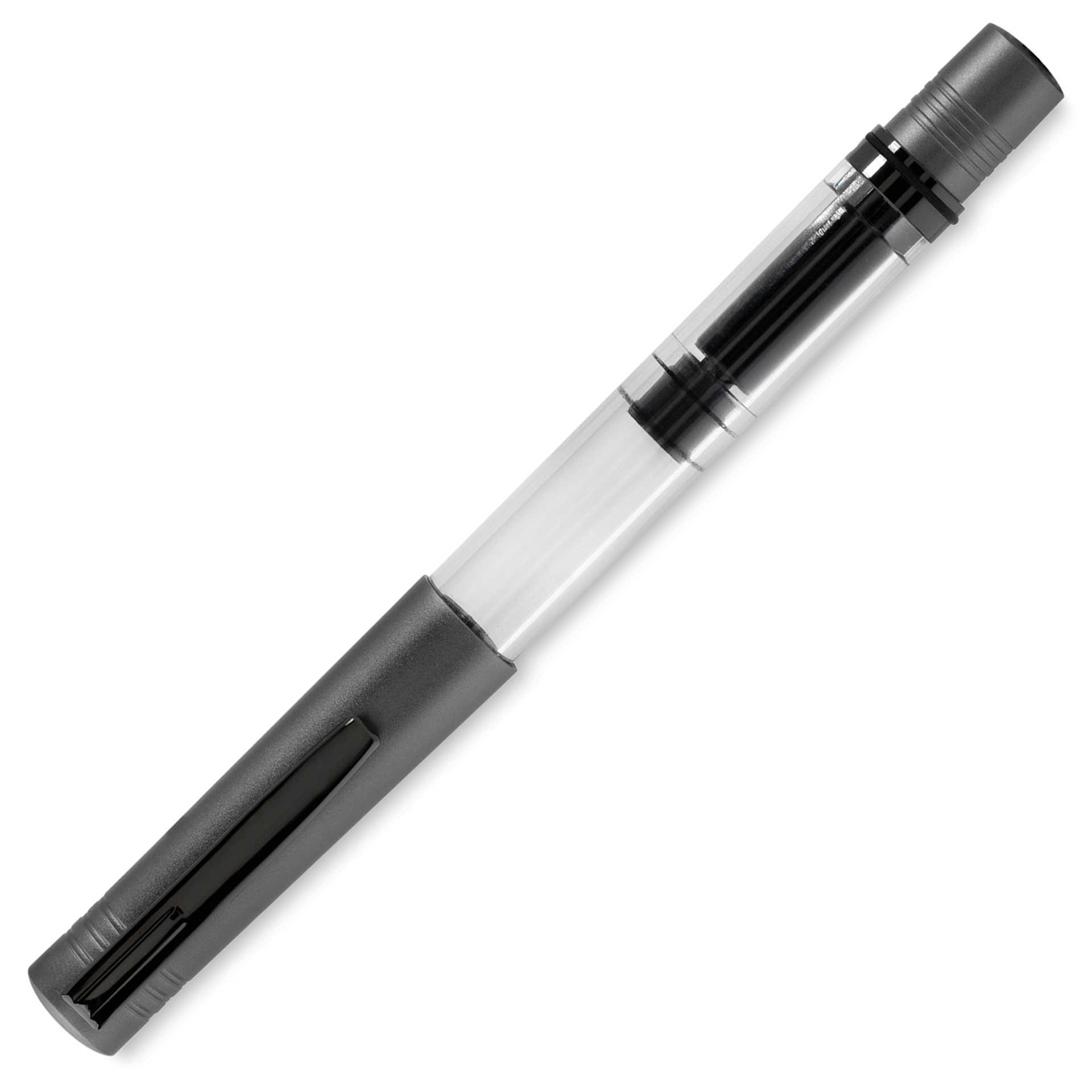 Monteverde MP1 Fountain Pen - Coal Grey, Medium Nib, cap on
