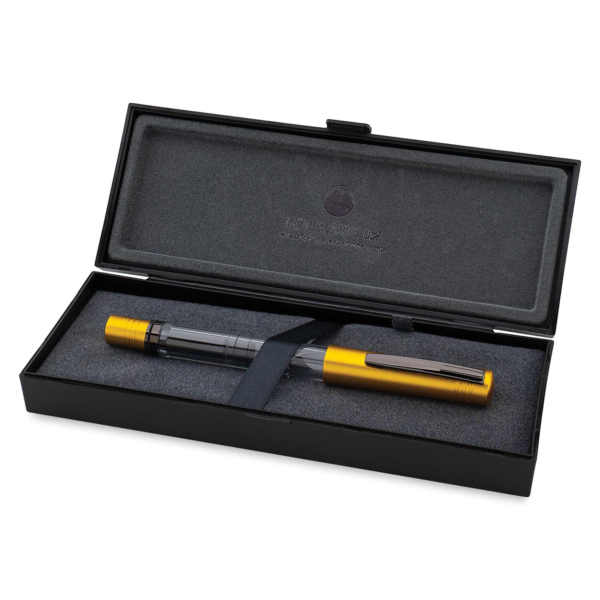 Monteverde MP1 Stub Fountain Pen - Honey Yellow, in packaging