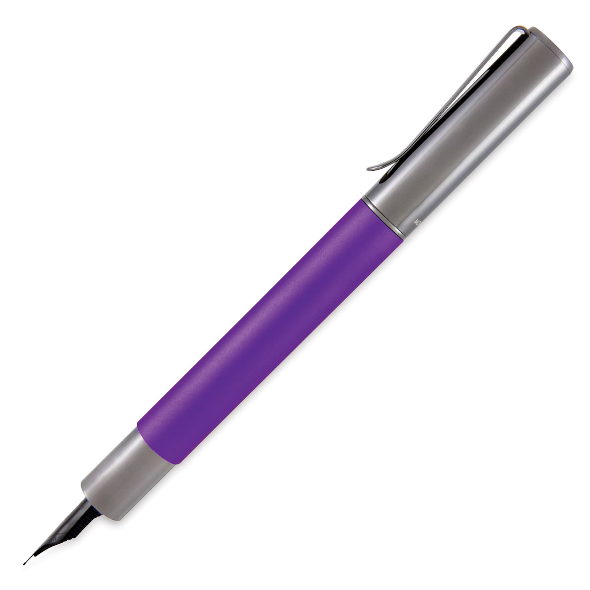 Monteverde Ritma Fountain Pen - Purple, Broad Nib, side view (image may show a different size nib)