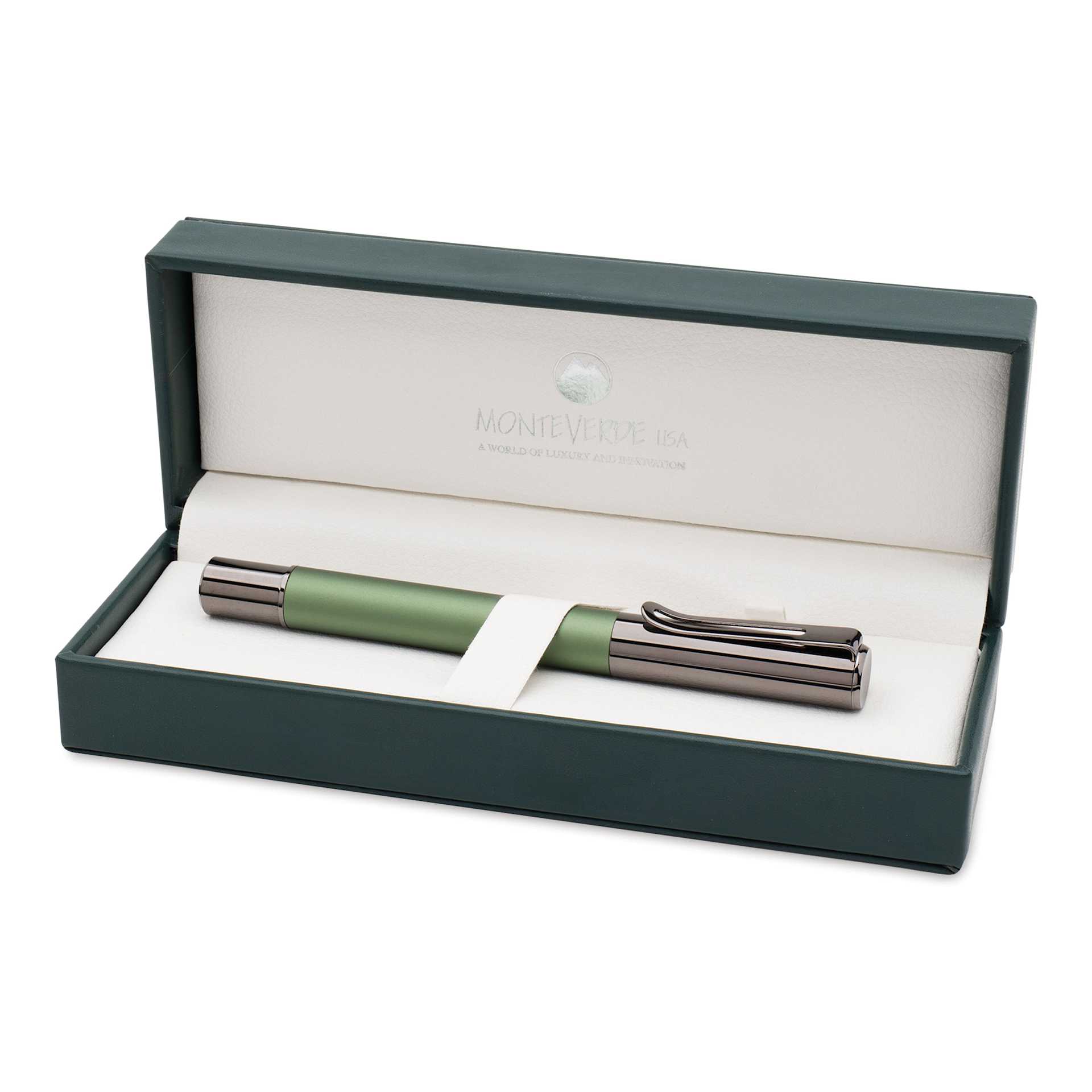 Monteverde Ritma Fountain Pen - Green, Medium Nib, in packaging