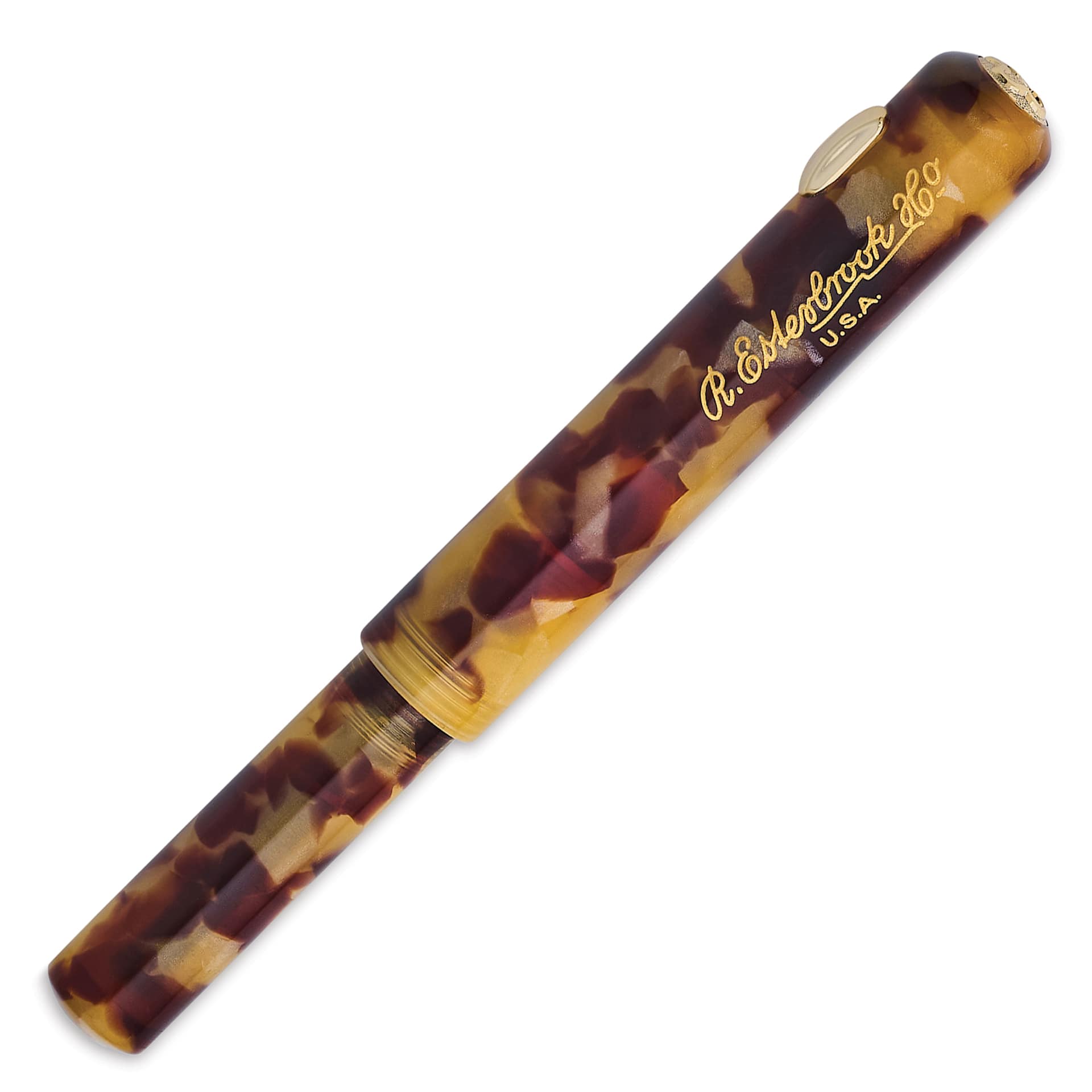 Esterbrook Niblet Fountain Pen - Tortoise, Broad Nib, capped