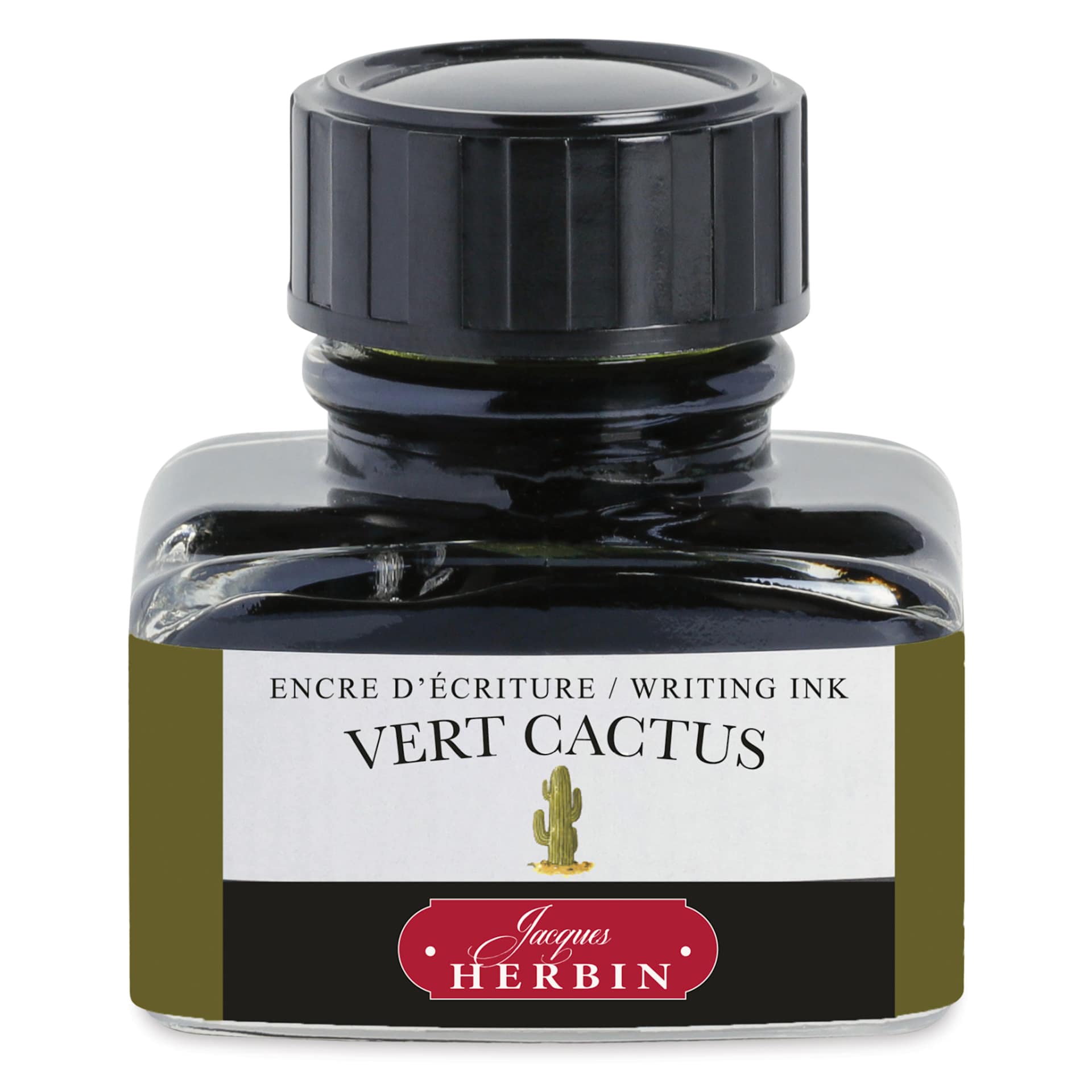 Herbin La Perle des Encres The Jewel of Inks Fountain Pen Ink - Vert Cactus (Cactus Green), 30 ml