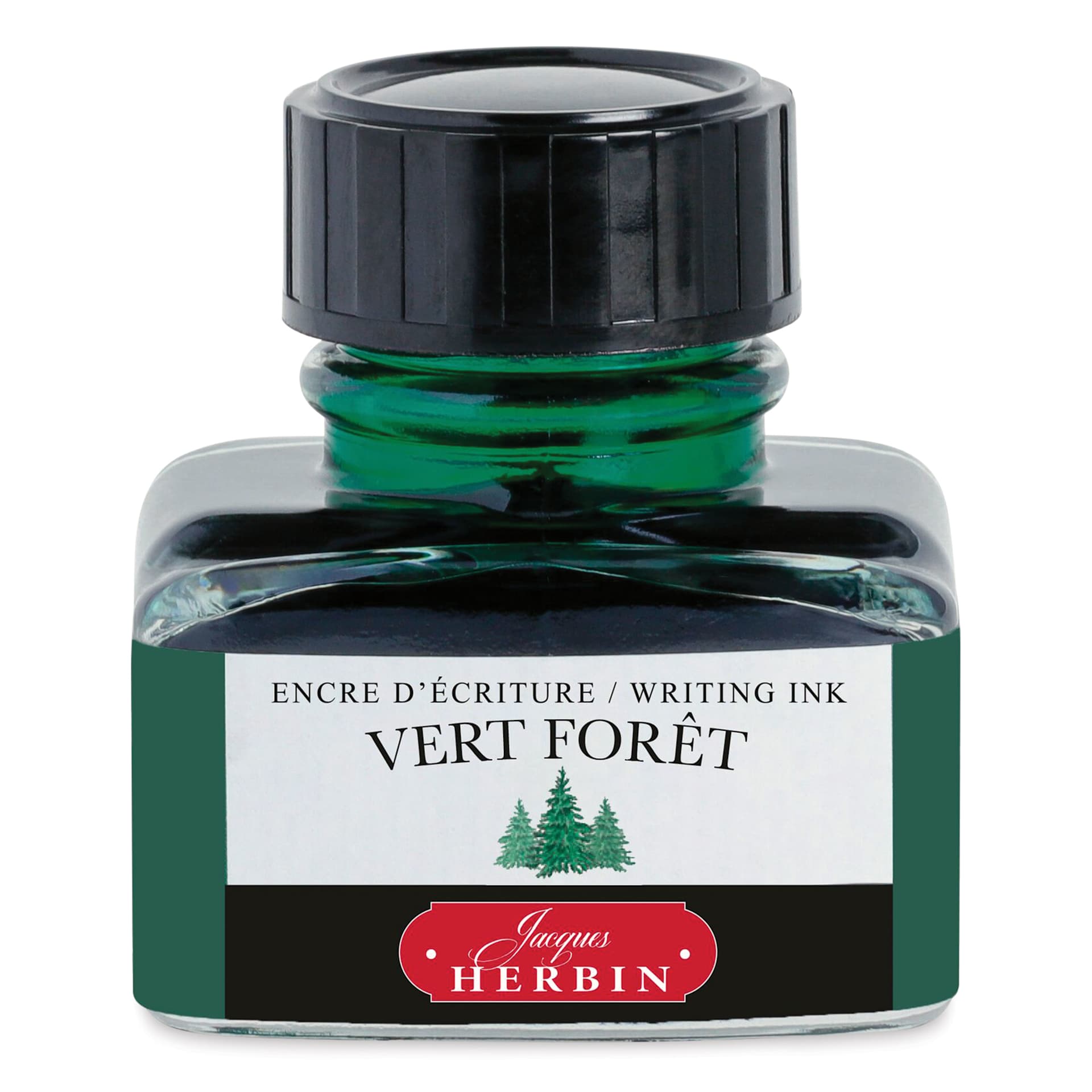 Herbin La Perle des Encres The Jewel of Inks Fountain Pen Ink - Vert Forét (Forest Green), 30 ml