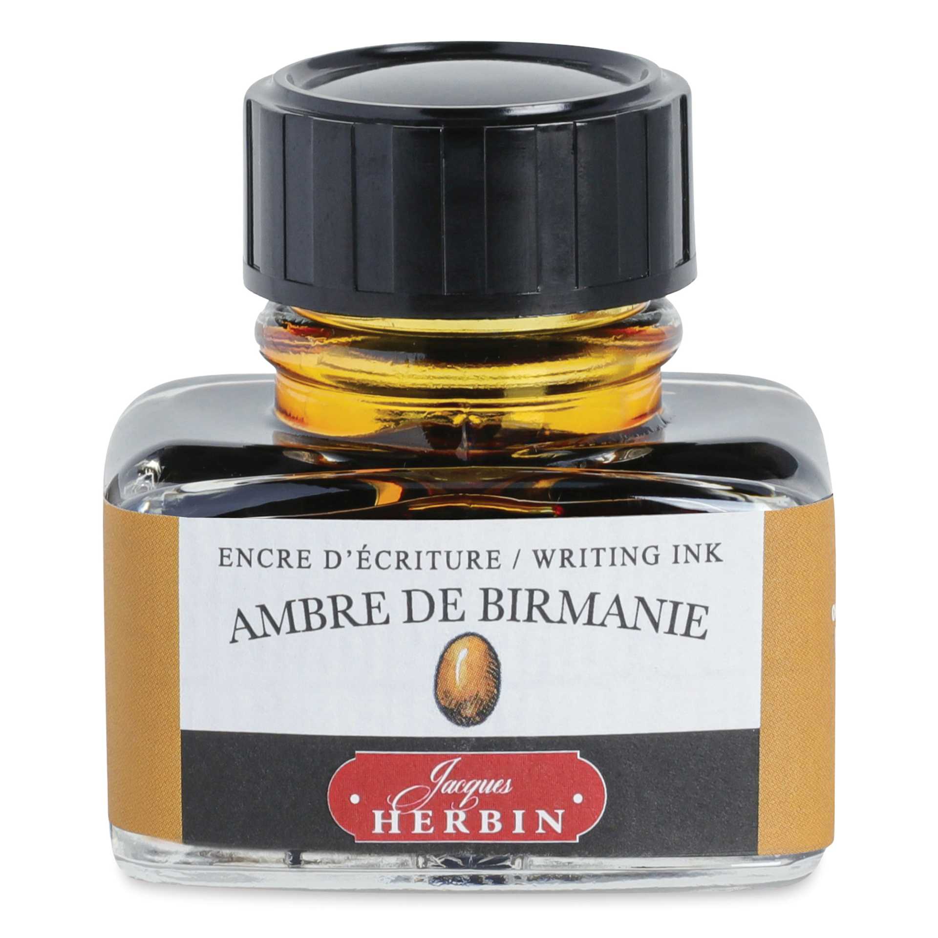 Herbin La Perle des Encres The Jewel of Inks Fountain Pen Ink - Ambre de Birmanie (Burmese Amber), 30 ml